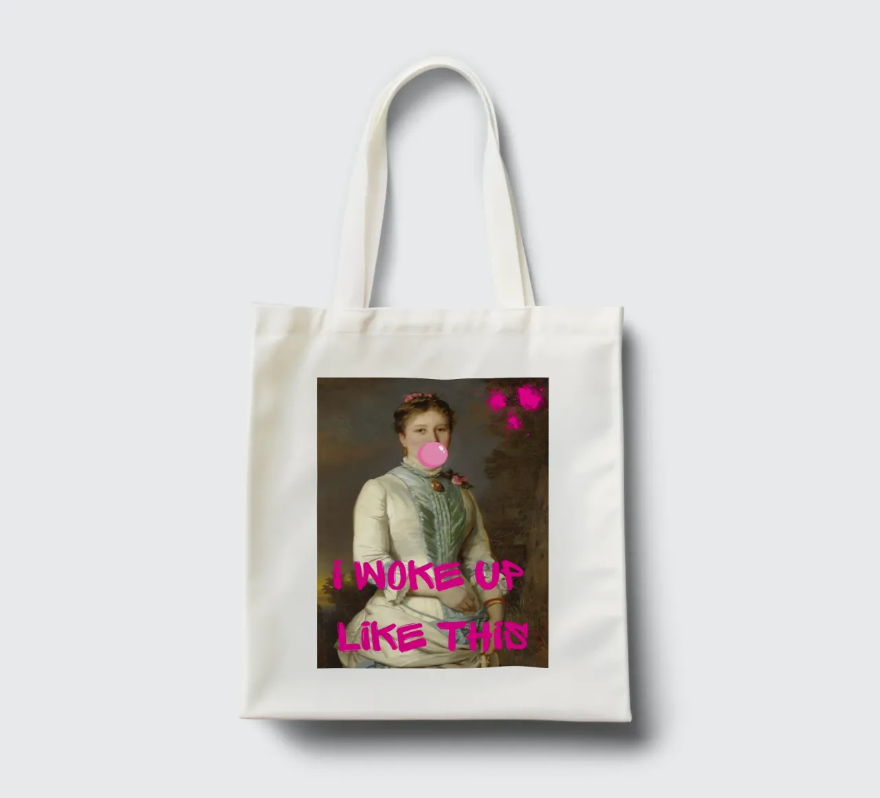 "Woke Up Like This" - Pop Art, Remix classico, Umoristico, Tren borsa in juta da NorwesClub