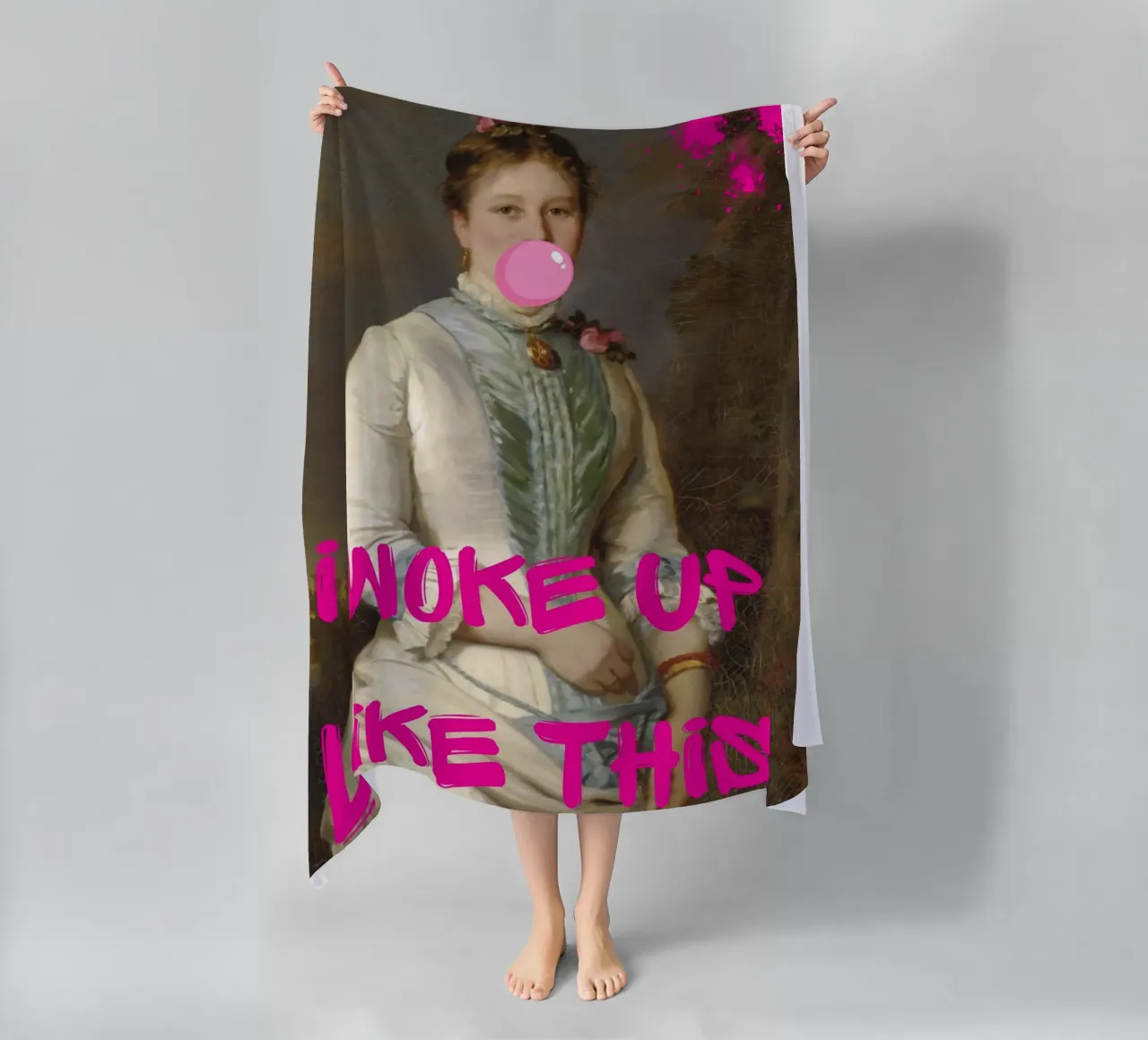 "Woke Up Like This" - Pop-art, Klassieke remix, Humoristisch, Tren strandhanddoek van NorwesClub