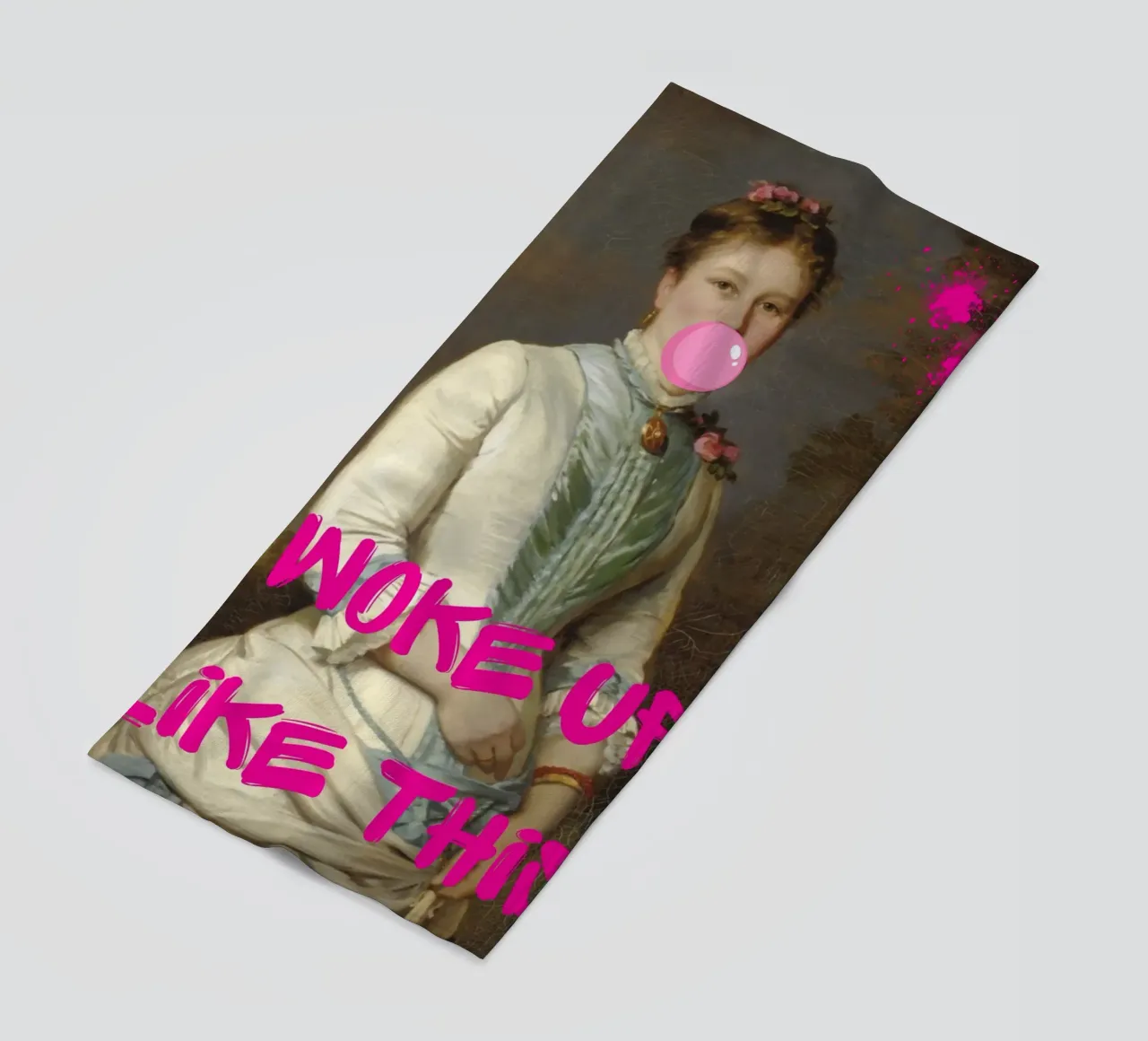 "Woke Up Like This" - Pop-art, Klassieke remix, Humoristisch, Tren strandhanddoek van NorwesClub