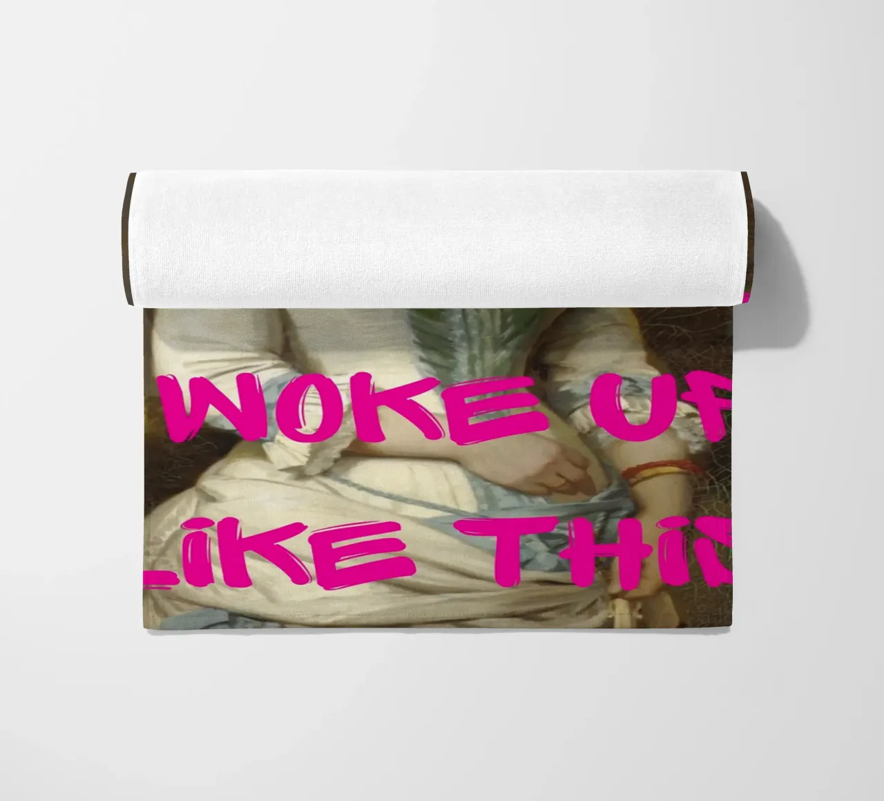 "Woke Up Like This" - Pop-art, Klassieke remix, Humoristisch, Tren strandhanddoek van NorwesClub