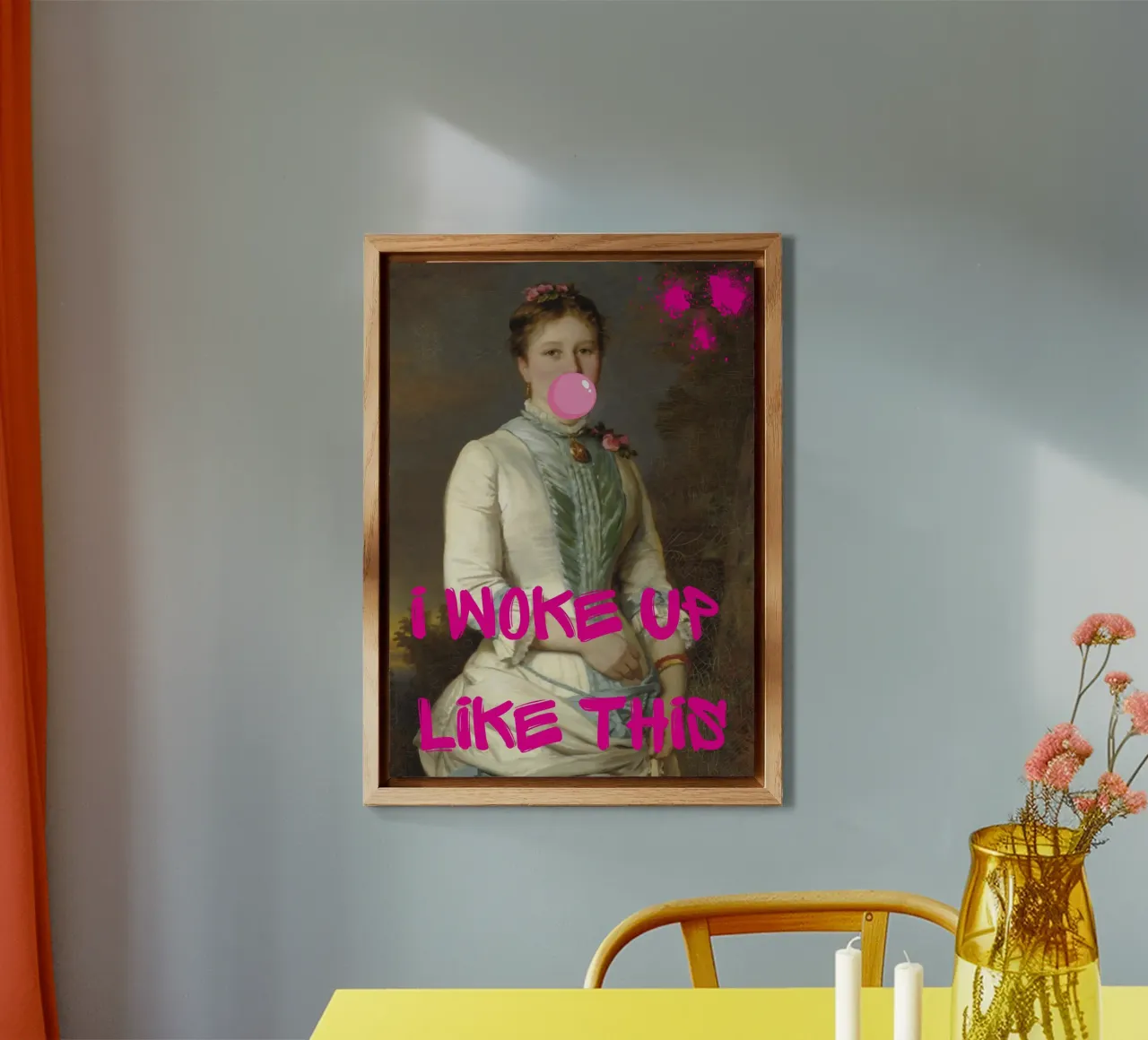 "Woke Up Like This" - Pop Art, Remix classico, Umoristico, Tren alluminio dibond da NorwesClub