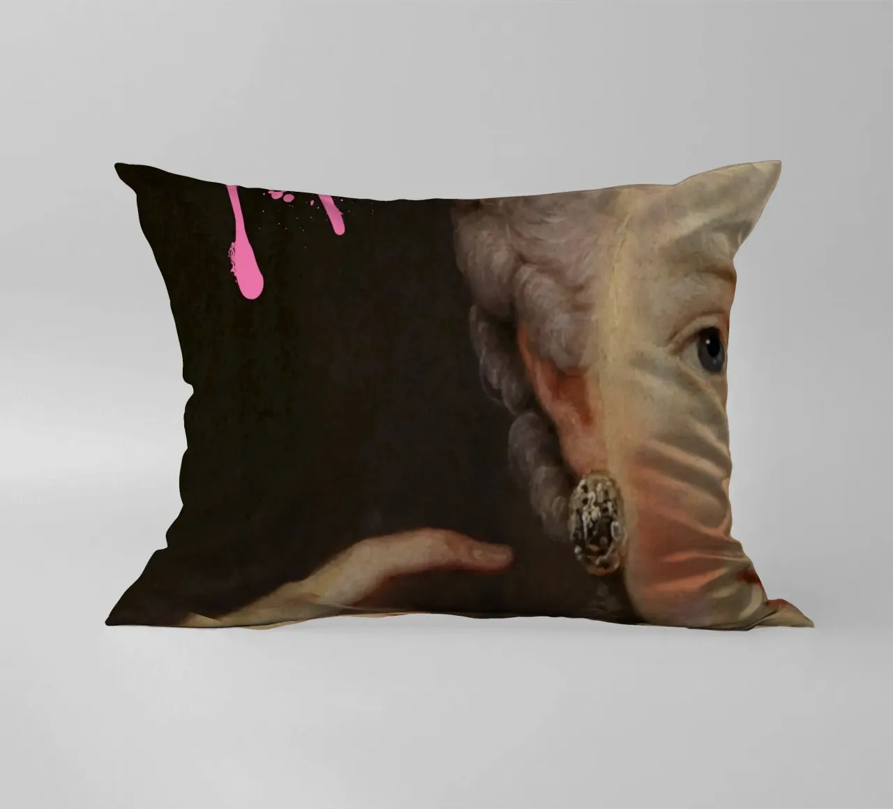 "Il cuore di Marie" - Pop Art, Remix classico, Amore, Rosa spigoloso cuscino da NorwesClub