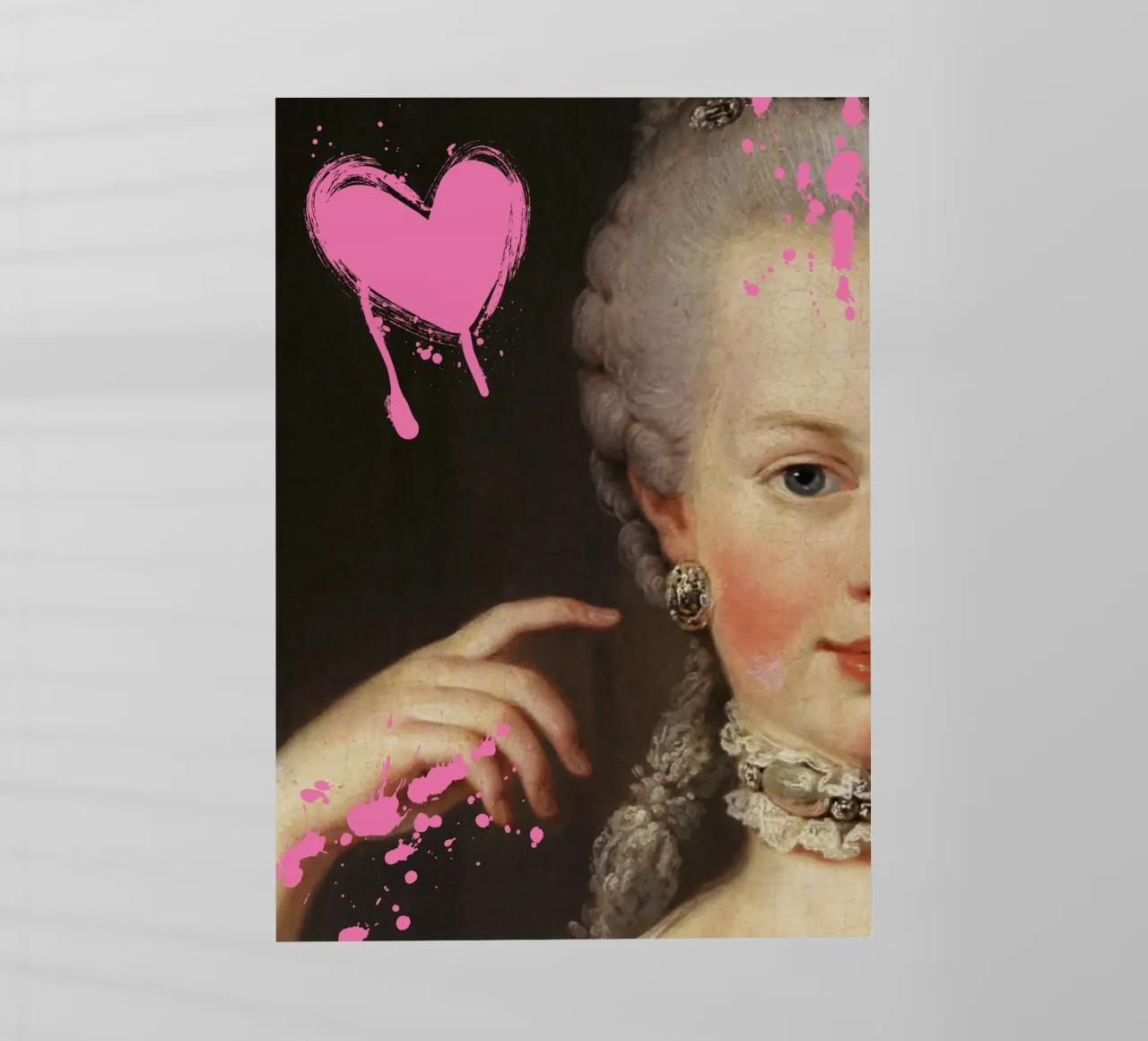"Il cuore di Marie" - Pop Art, Remix classico, Amore, Rosa spigoloso pellicola backlit da NorwesClub