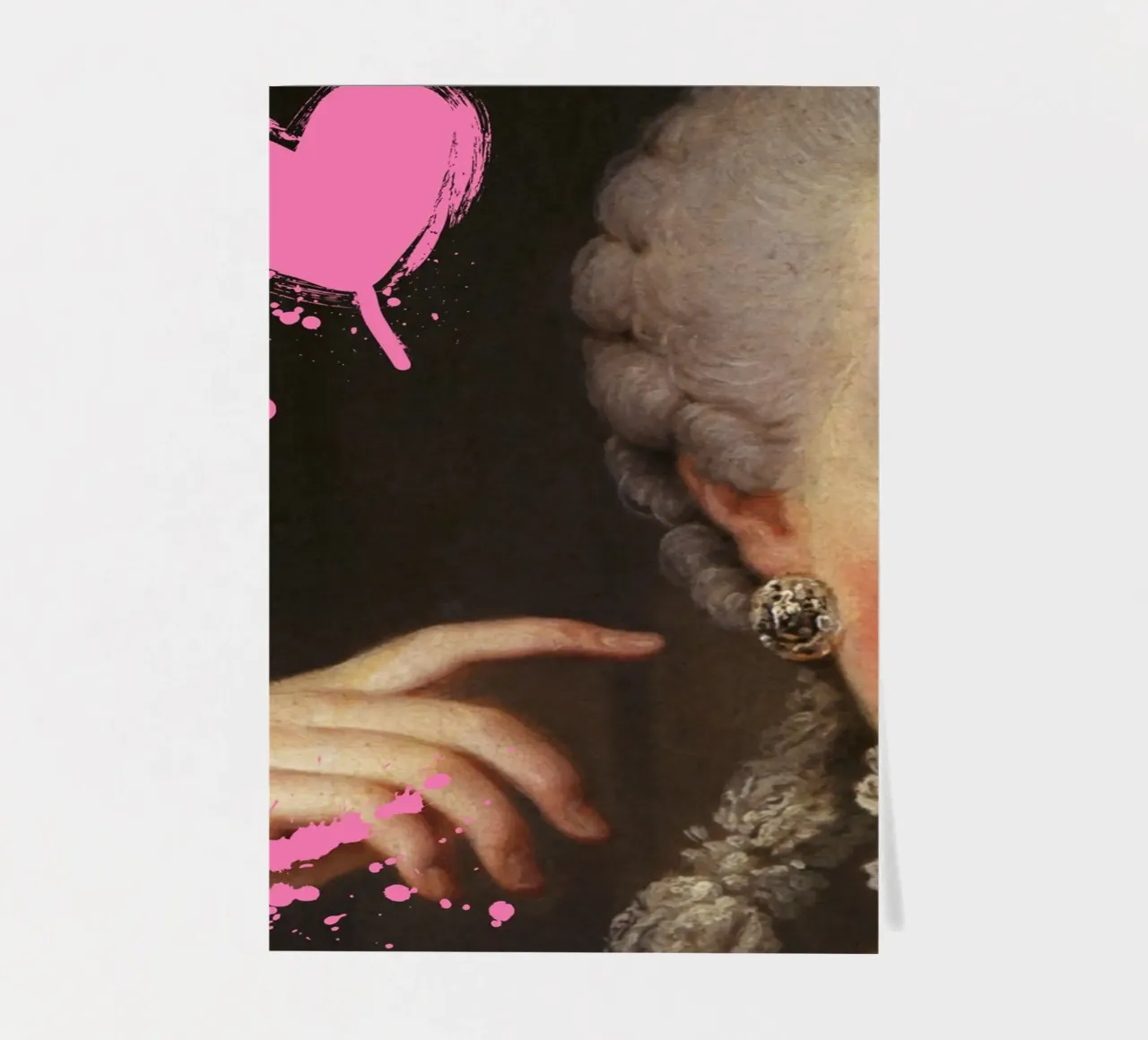 "Il cuore di Marie" - Pop Art, Remix classico, Amore, Rosa spigoloso foglio adesivo da NorwesClub