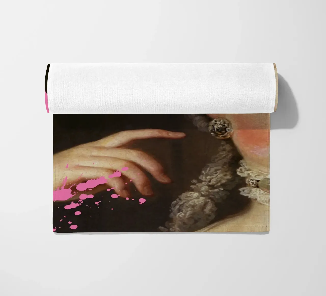 "Il cuore di Marie" - Pop Art, Remix classico, Amore, Rosa spigoloso telo mare da NorwesClub