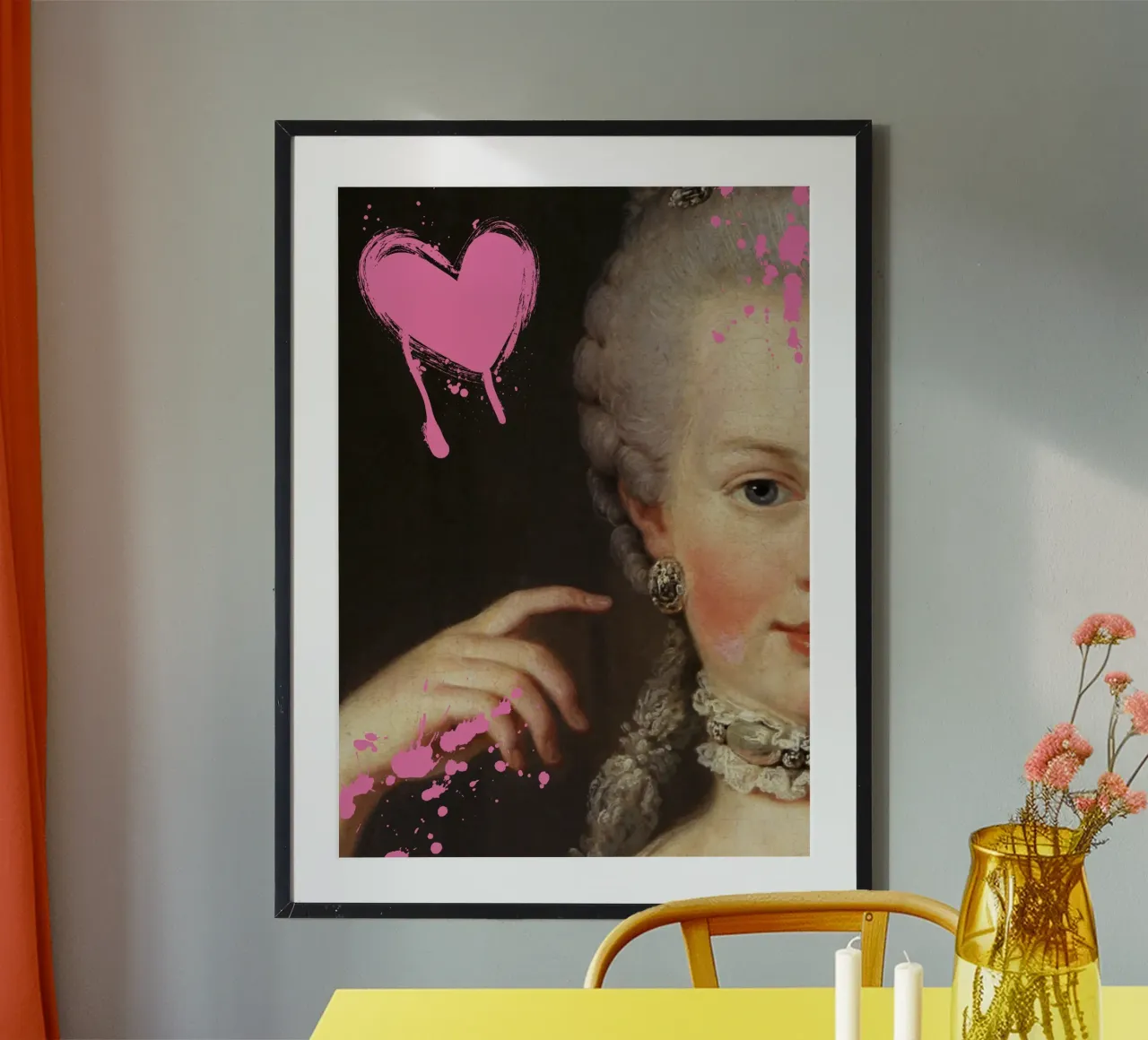 "Il cuore di Marie" - Pop Art, Remix classico, Amore, Rosa spigoloso carta hahnemühle da NorwesClub