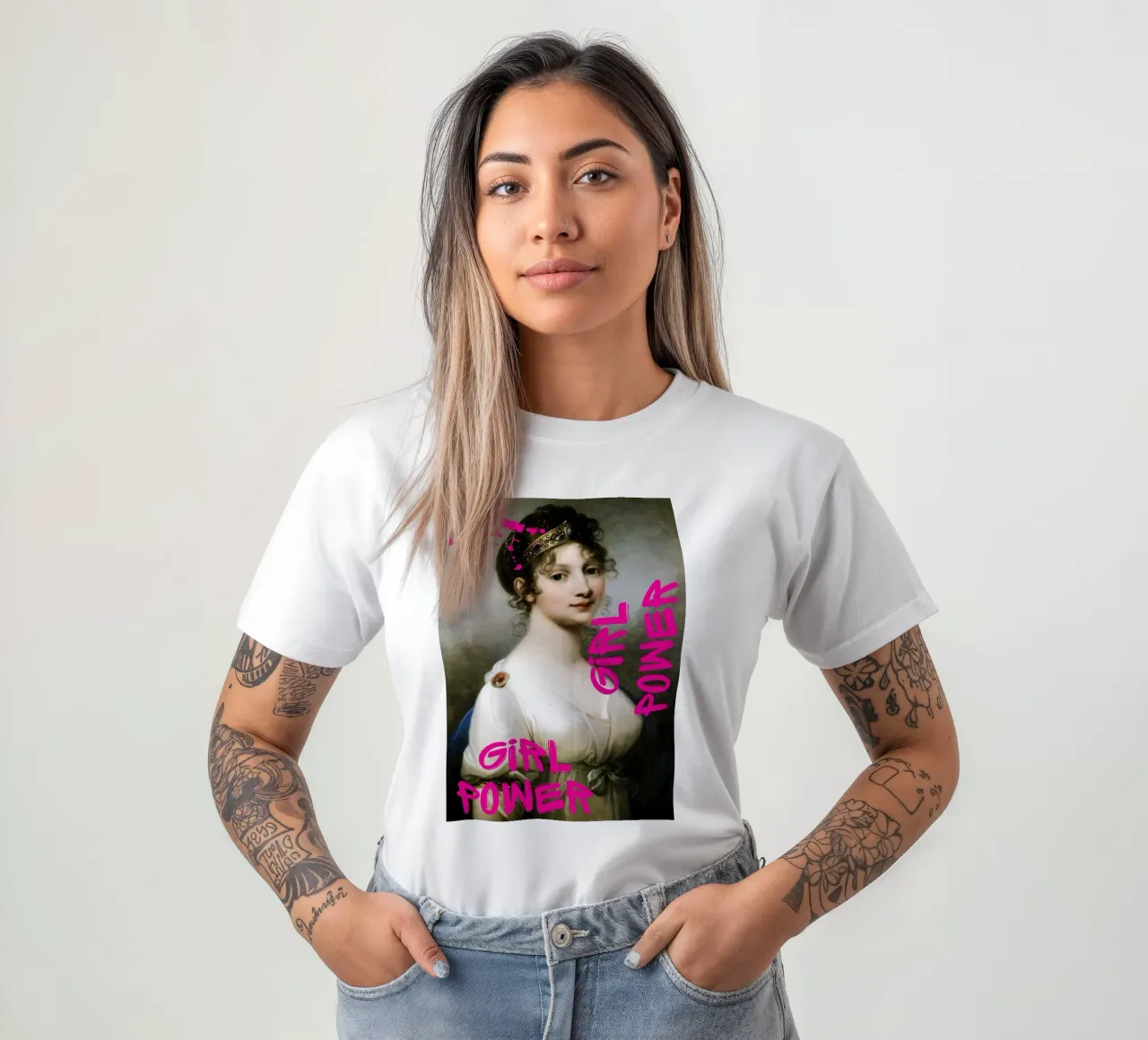 "Girl Power Princess" - Pop Art, Remix classico, Empowerment, t-shirt da NorwesClub