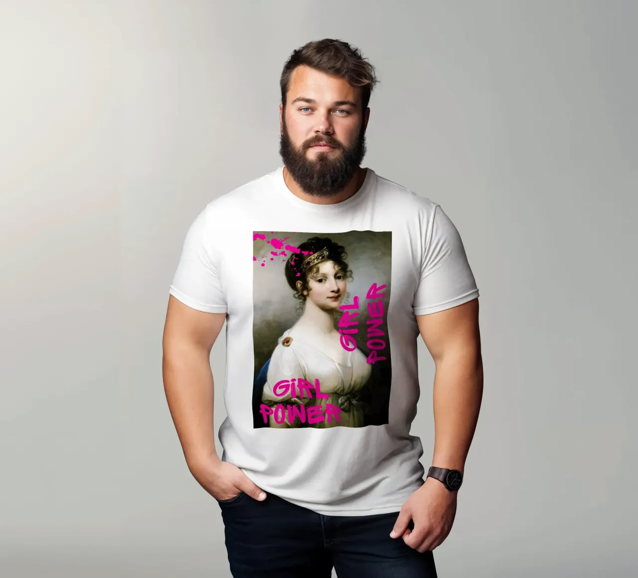 "Girl Power Princess" - Pop Art, Remix classico, Empowerment, t-shirt da NorwesClub