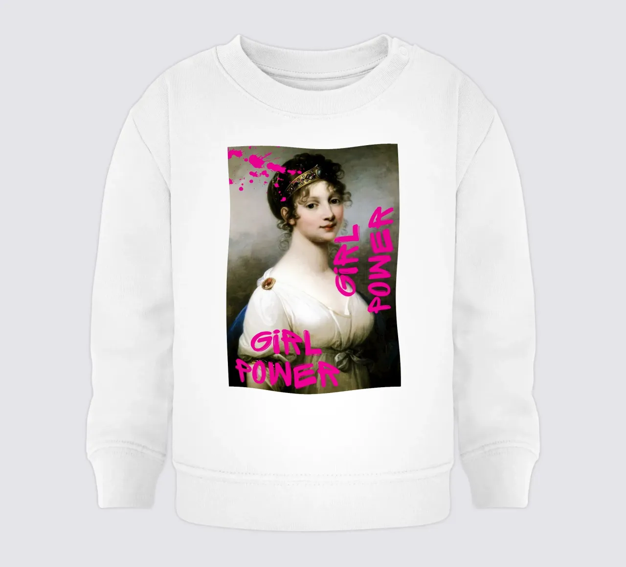 "Girl Power Princess" - Pop Art, Remix classico, Empowerment, felpa neonato da NorwesClub