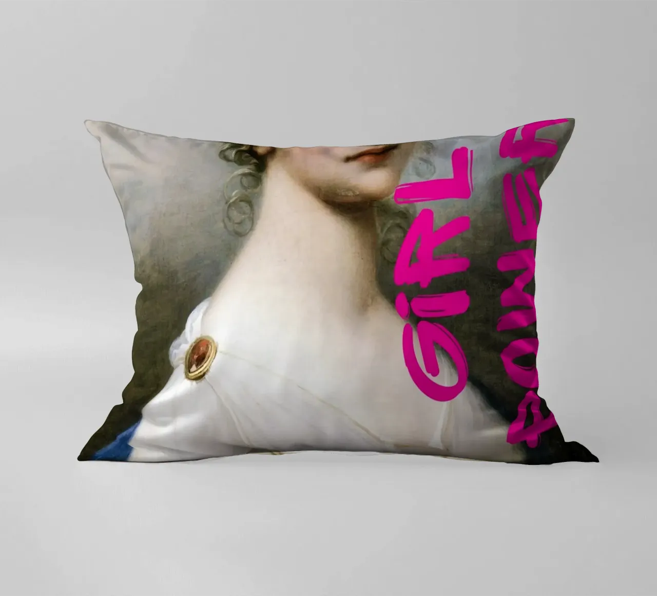 "Girl Power Princess" - Pop Art, Remix classico, Empowerment, cuscino da NorwesClub