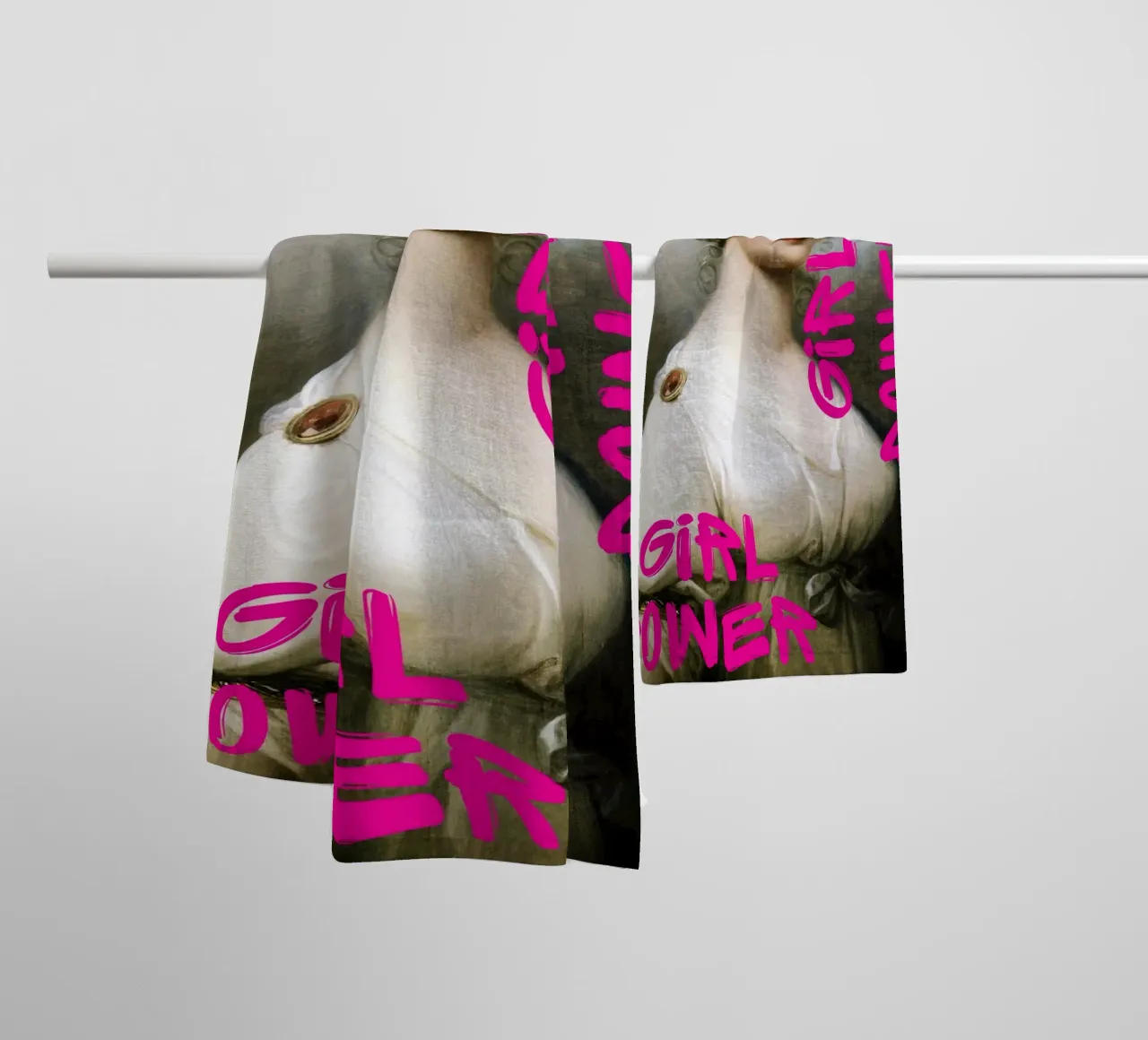 "Girl Power Princess" - Pop Art, Remix classico, Empowerment, asciugamano da bagno da NorwesClub