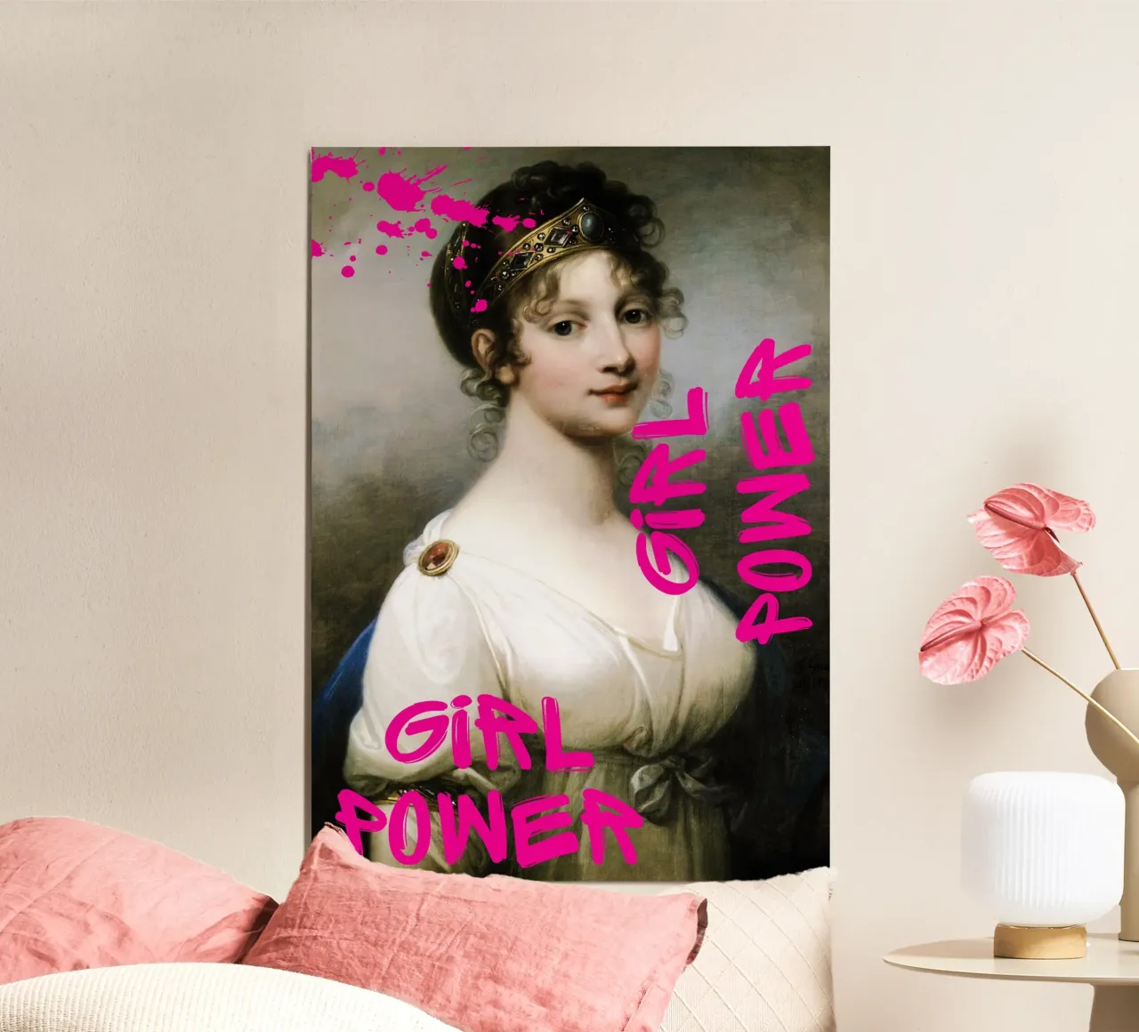 "Girl Power Princess" - Pop Art, Remix classico, Empowerment, alluminio dibond da NorwesClub