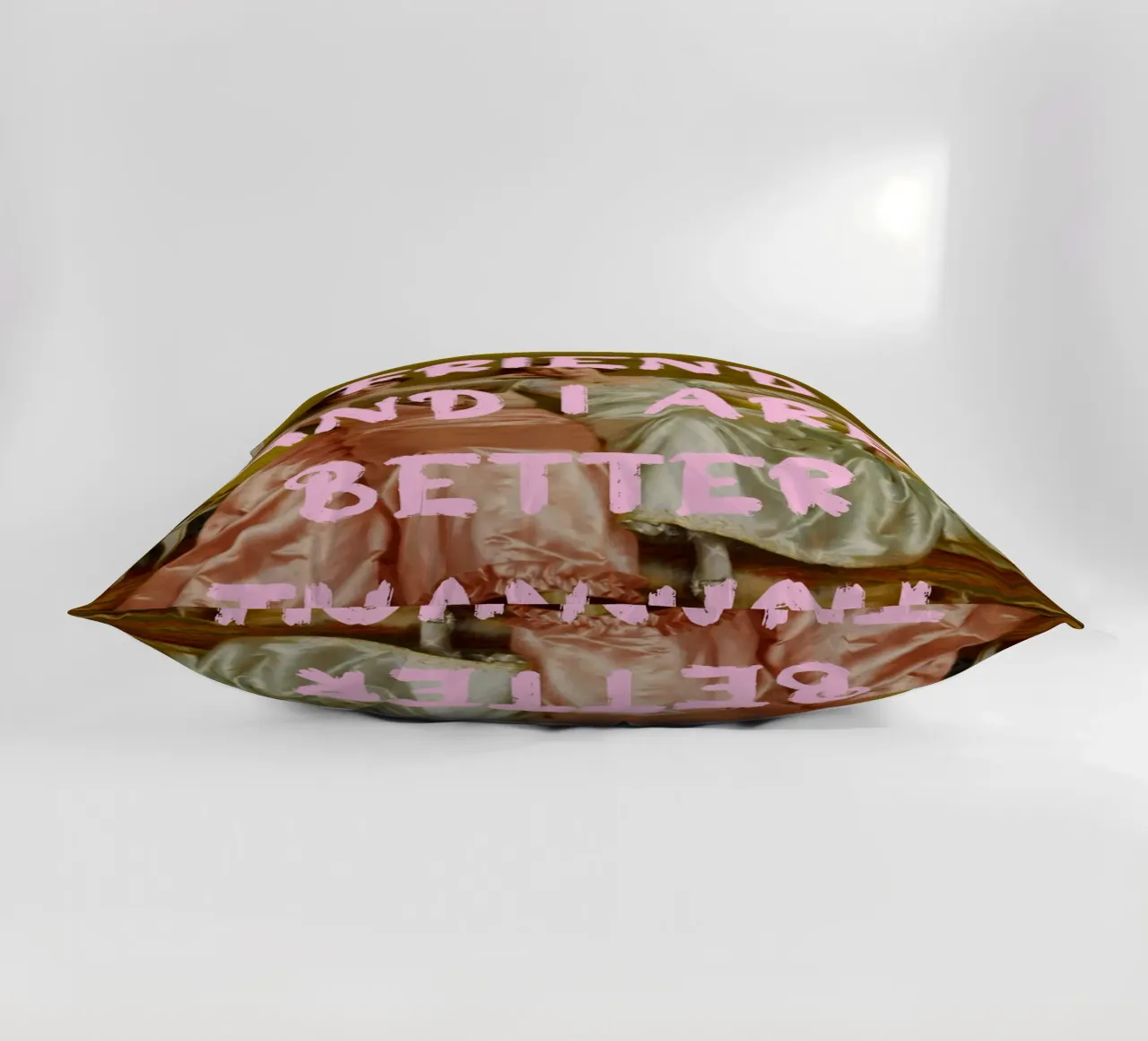 "Better Than You" - Pop-Art, klassischer Remix, humorvoll, Freund Kissen von NorwesClub