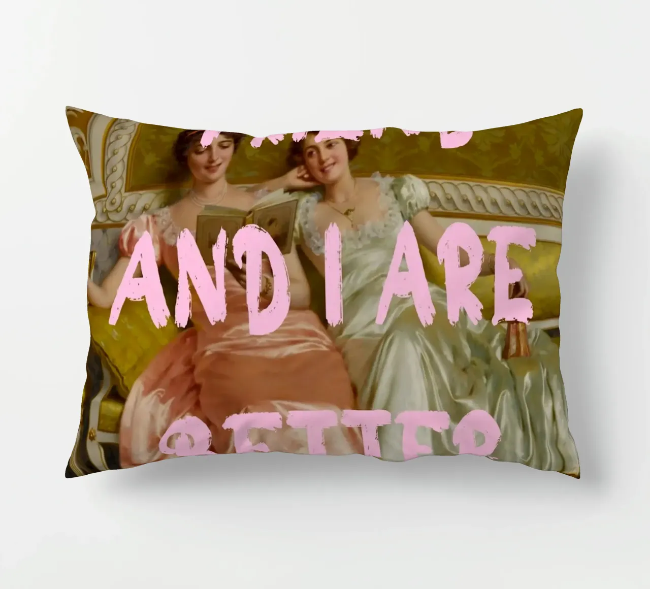 "Better Than You" - Pop-Art, klassischer Remix, humorvoll, Freund Kissen von NorwesClub