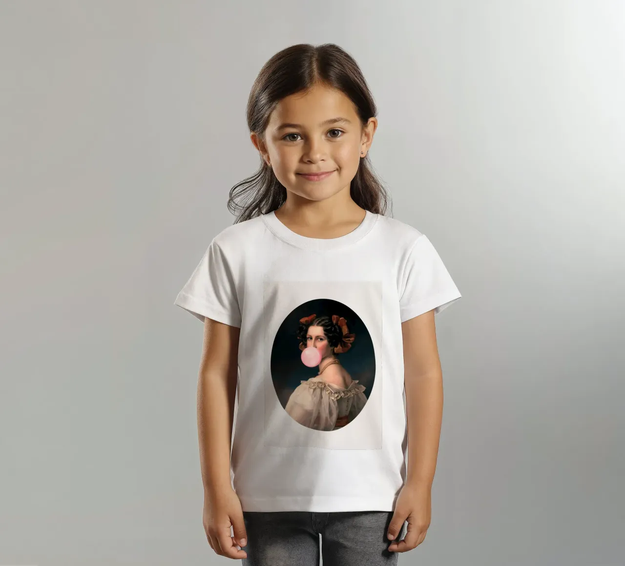 "Bubblegum Elegance" - Remix classique, Pop Art, Portr ludique t-shirt enfant de NorwesClub