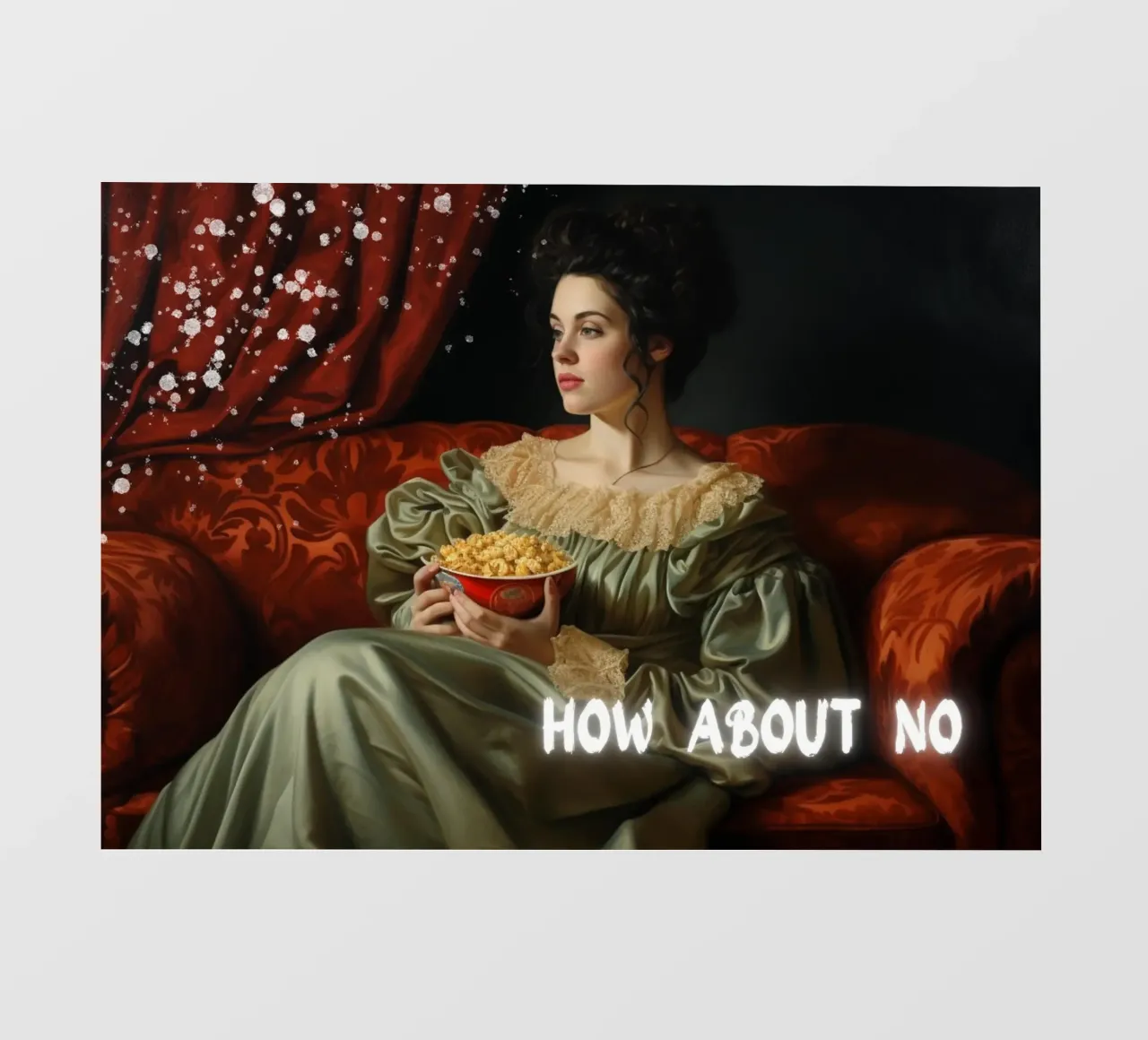 "How About No" - Pop Art, Remix classico, umoristico, moderno Tw pellicola backlit da NorwesClub