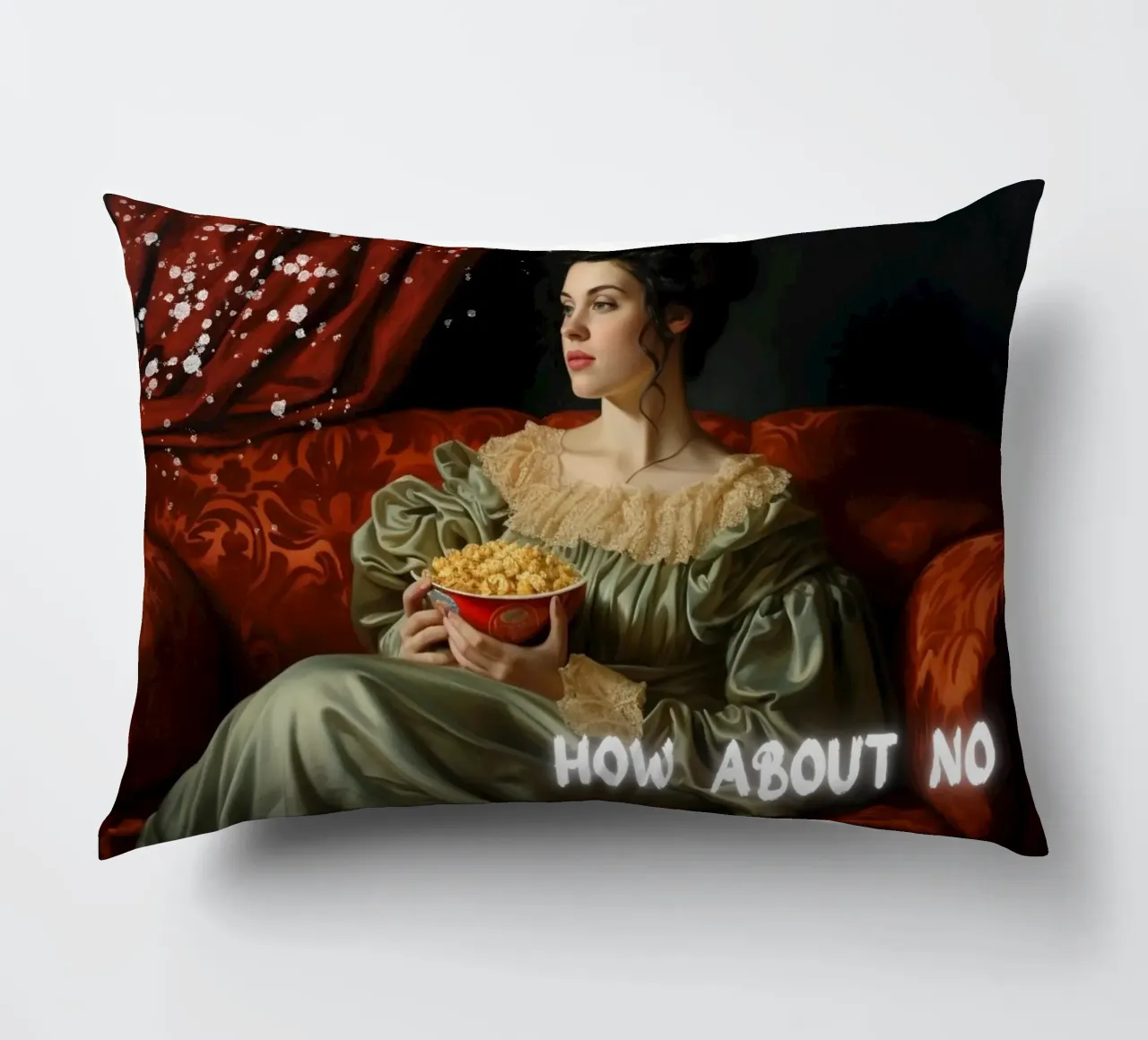 "How About No" - Pop Art, Remix classico, umoristico, moderno Tw cuscino da NorwesClub