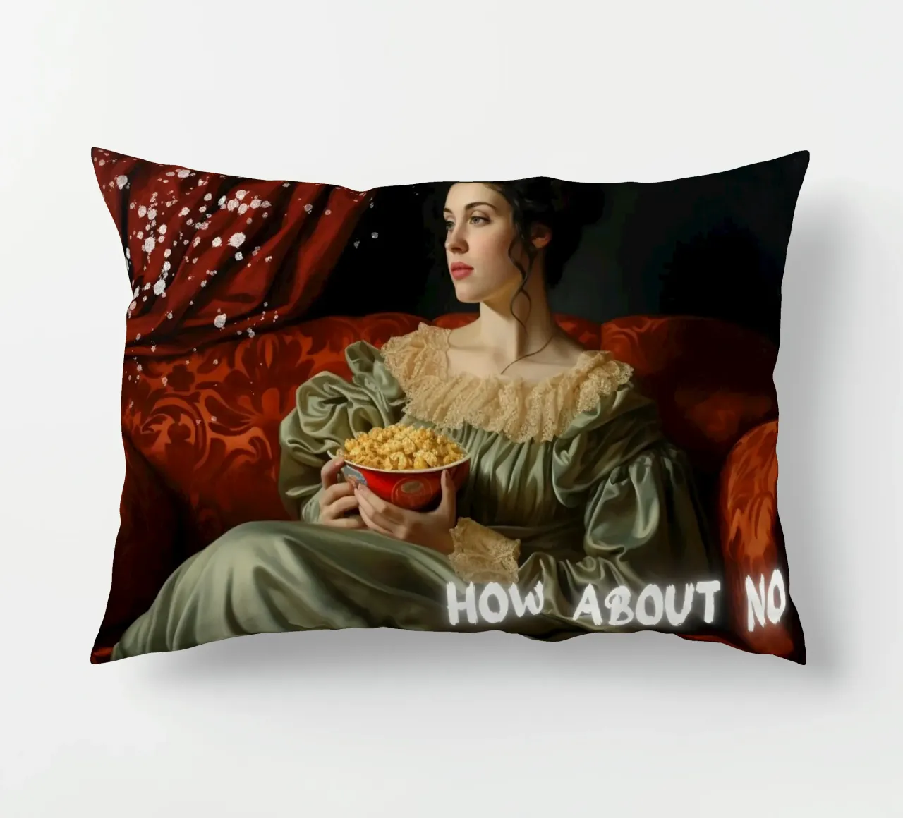 "How About No" - Pop Art, Remix classico, umoristico, moderno Tw cuscino da NorwesClub