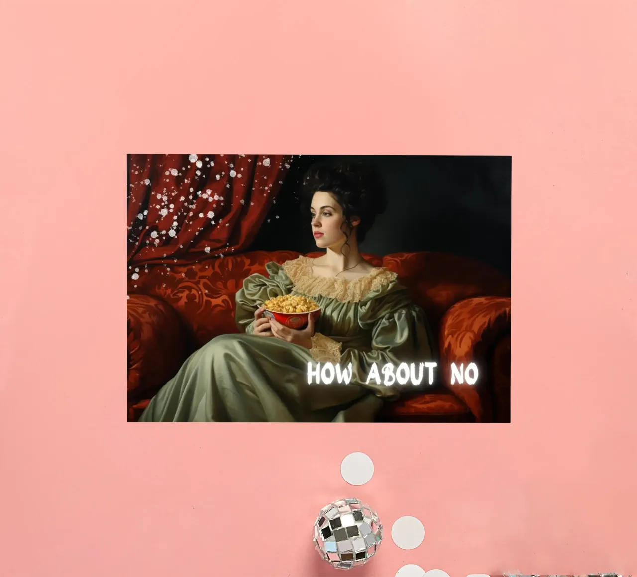 "How About No" - Pop Art, Remix classico, umoristico, moderno Tw adesivo da NorwesClub