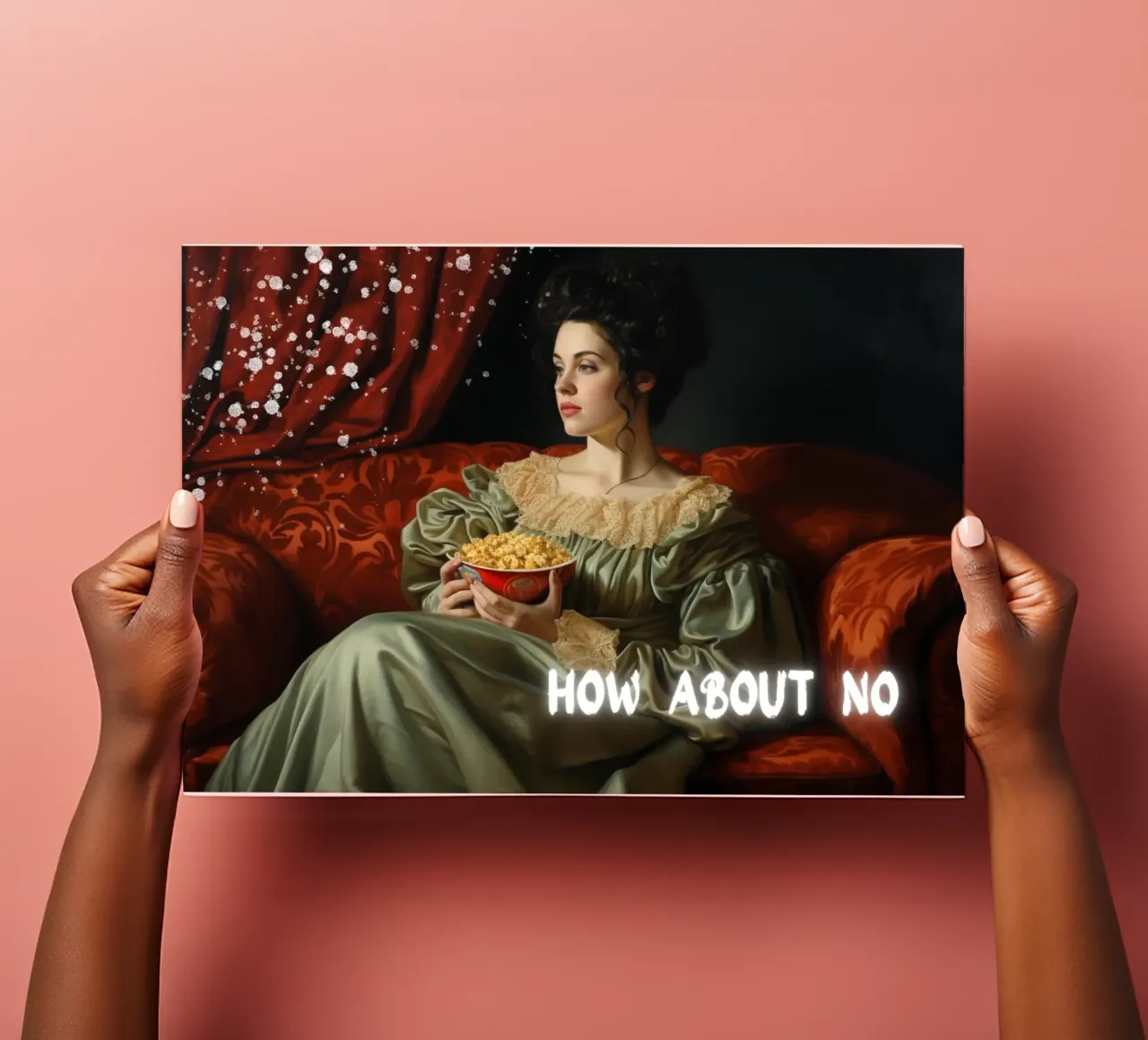 "How About No" - Pop Art, Remix classico, umoristico, moderno Tw foglio adesivo da NorwesClub