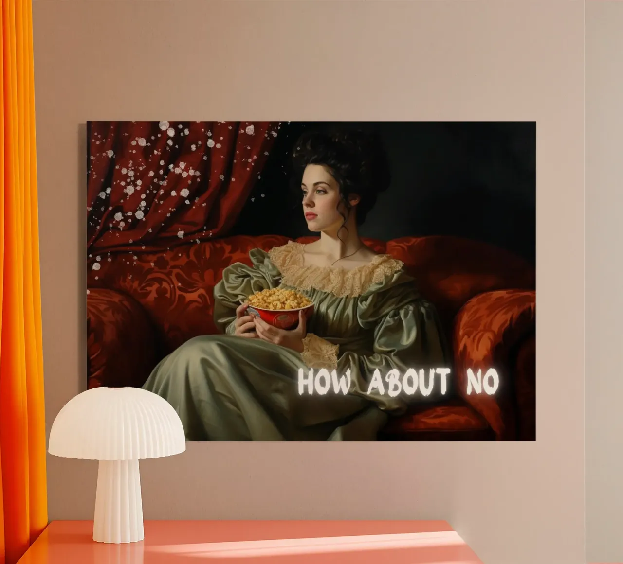 "How About No" - Pop Art, Remix classico, umoristico, moderno Tw plexiglass da NorwesClub