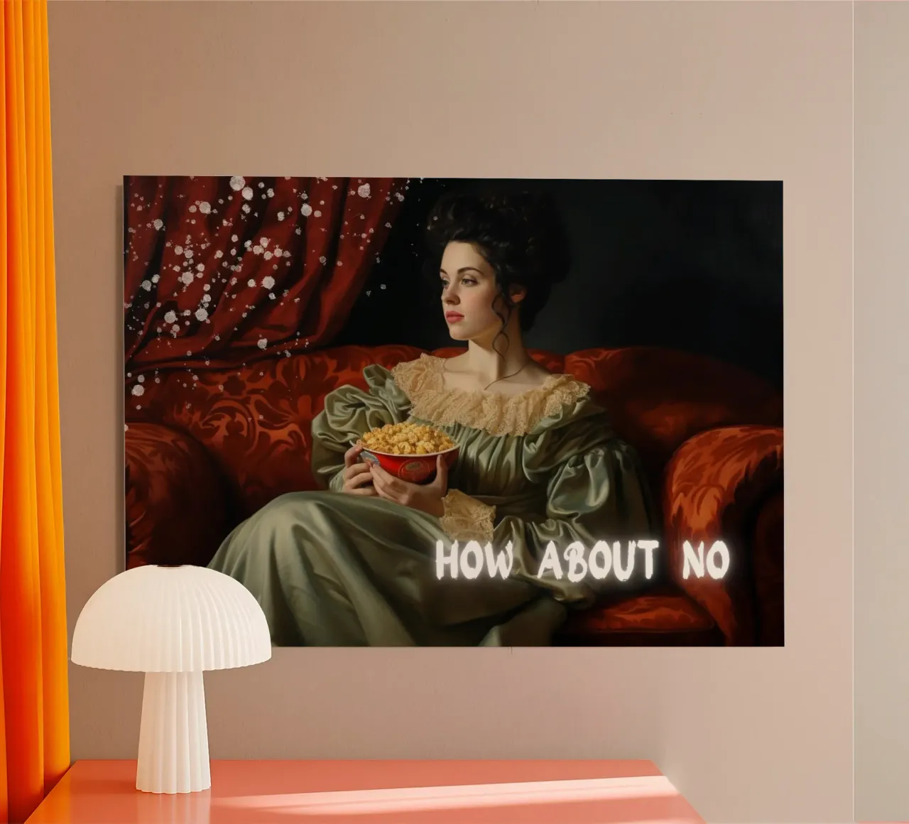 "How About No" - Pop Art, Remix classico, umoristico, moderno Tw alluminio dibond da NorwesClub