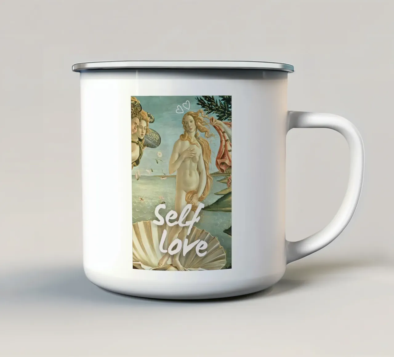 "Self Love Venus" - Botticelli Remix, Dea, Empowerment, tazza in smalto da NorwesClub