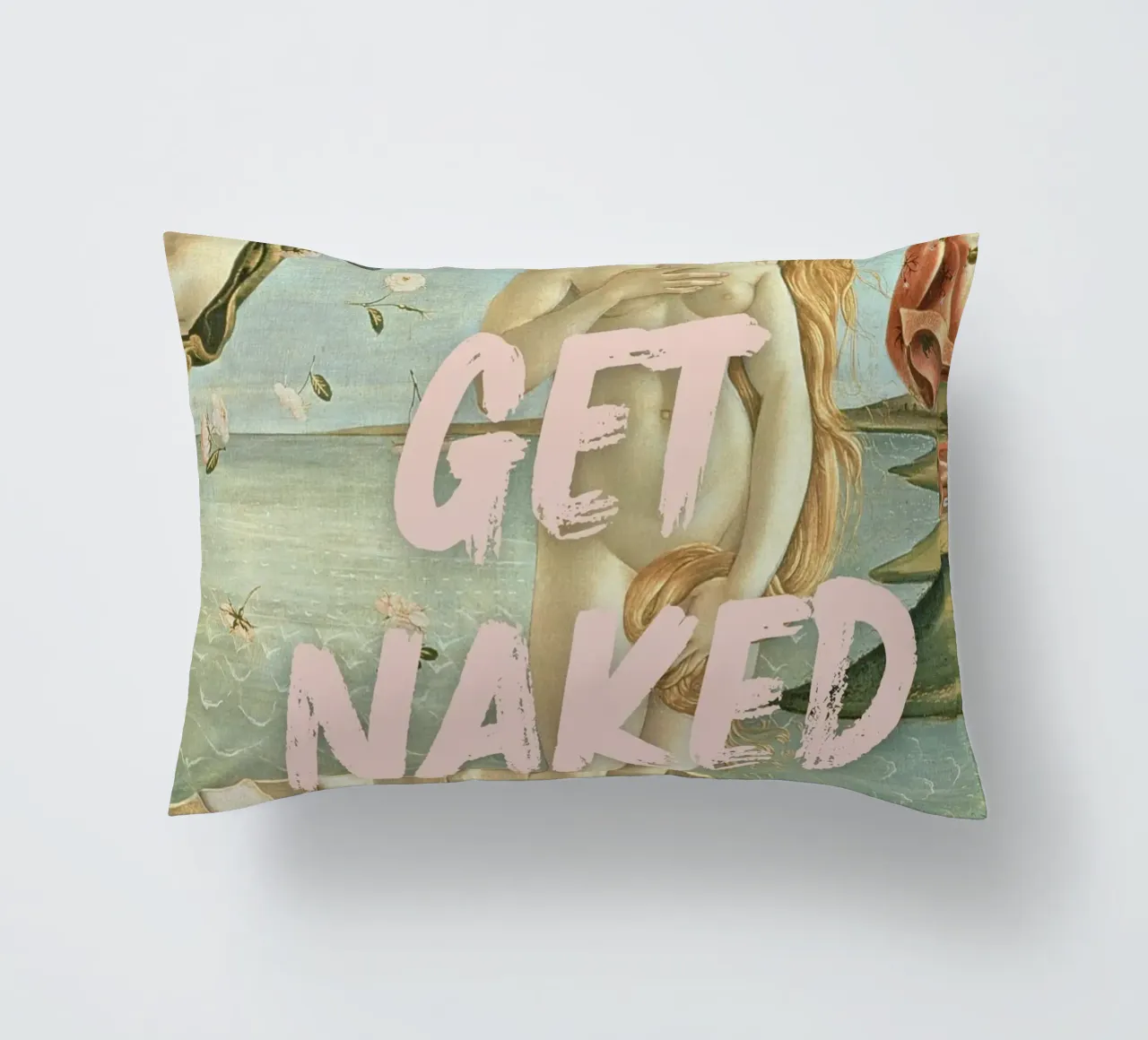"Nuda, Venere" - Botticelli Remix, Pop Art, Body Positiv cuscino da NorwesClub