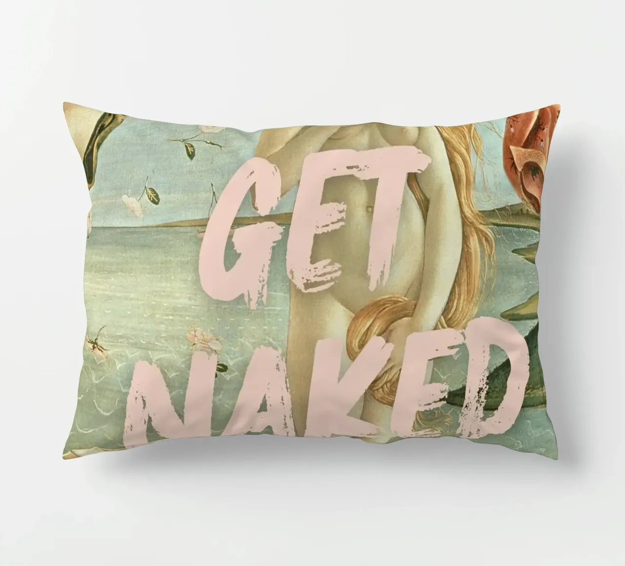 "Nuda, Venere" - Botticelli Remix, Pop Art, Body Positiv cuscino da NorwesClub