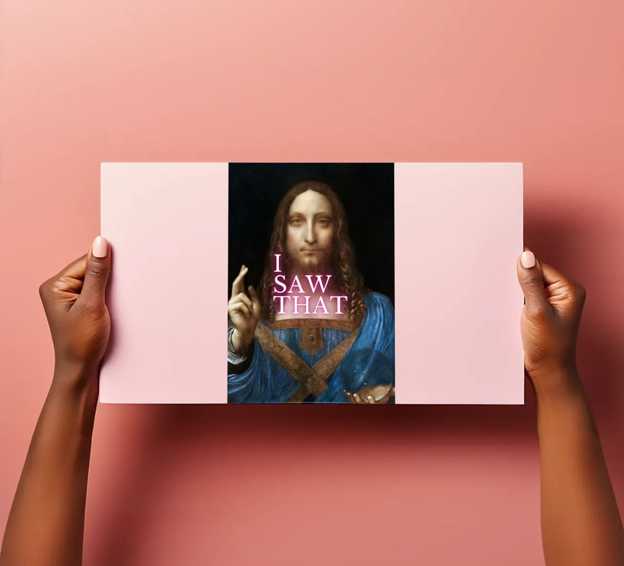 "I Saw That" - Da Vinci Remix, Pop Art, Humorvoll, Göttlich Int Stickerbogen von NorwesClub