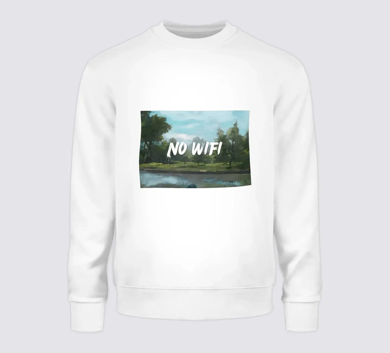 "No Wifi - Riverside" - Mokaky, Paesaggio, Digital Detox, Se felpa da NorwesClub