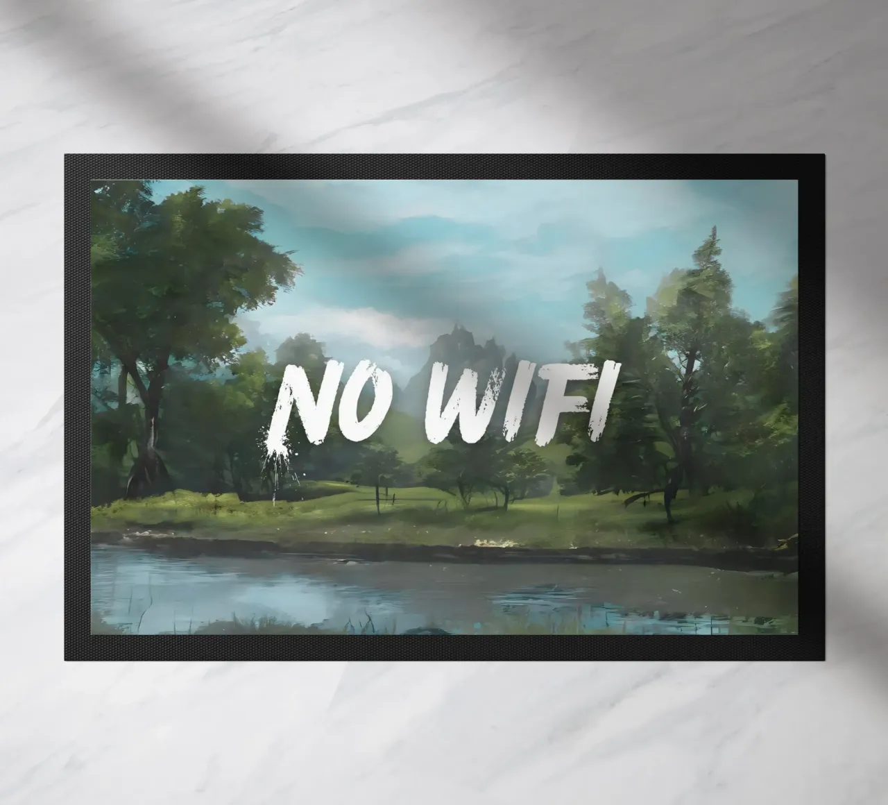 "No Wifi - Riverside" - Mokaky, Paesaggio, Digital Detox, Se zerbino da NorwesClub