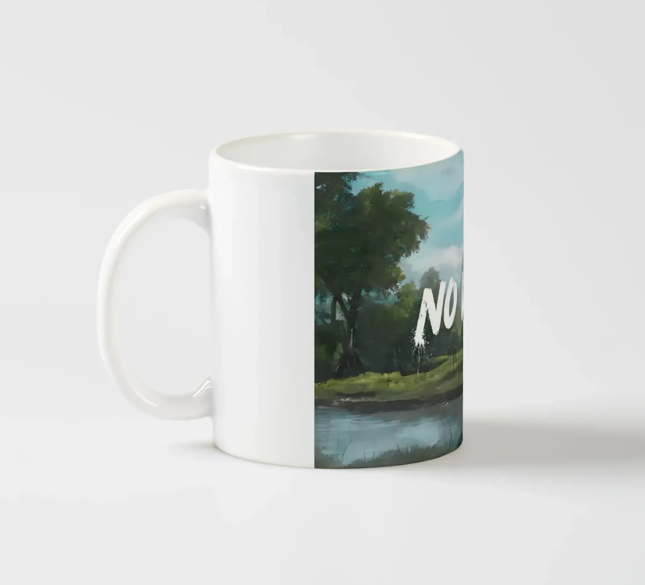 "No Wifi - Riverside" - Mokaky, Paesaggio, Digital Detox, Se tazza in ceramica da NorwesClub