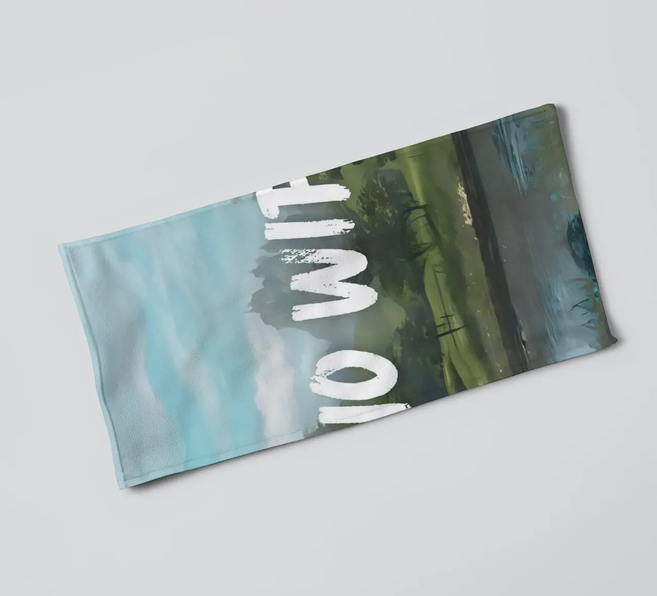 "Geen Wifi - Riverside" - Mokaky, Landschap, Digitale Detox, Se badhanddoek van NorwesClub