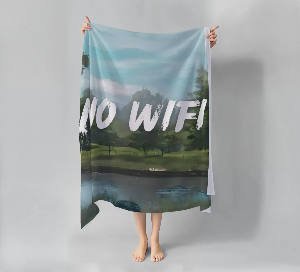 "No Wifi - Riverside" - Mokaky, Paesaggio, Digital Detox, Se telo mare da NorwesClub