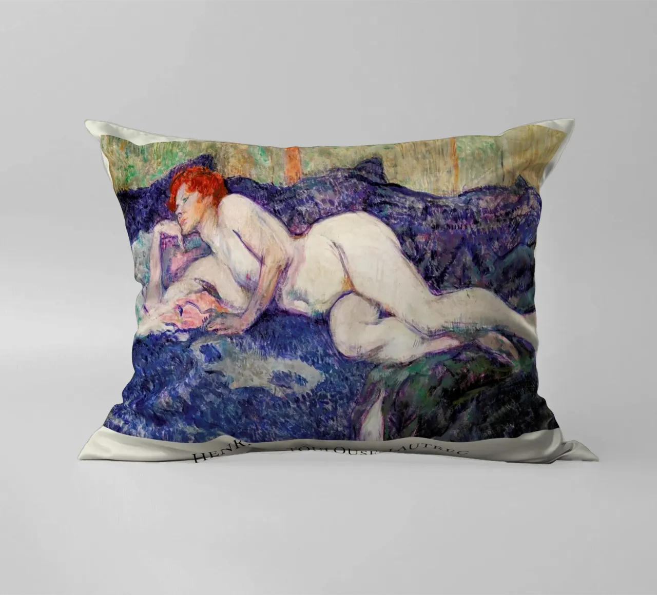 Toulouse-Lautrec - Nude Lying on a Couch cuscino da Vintage by JUNIQE