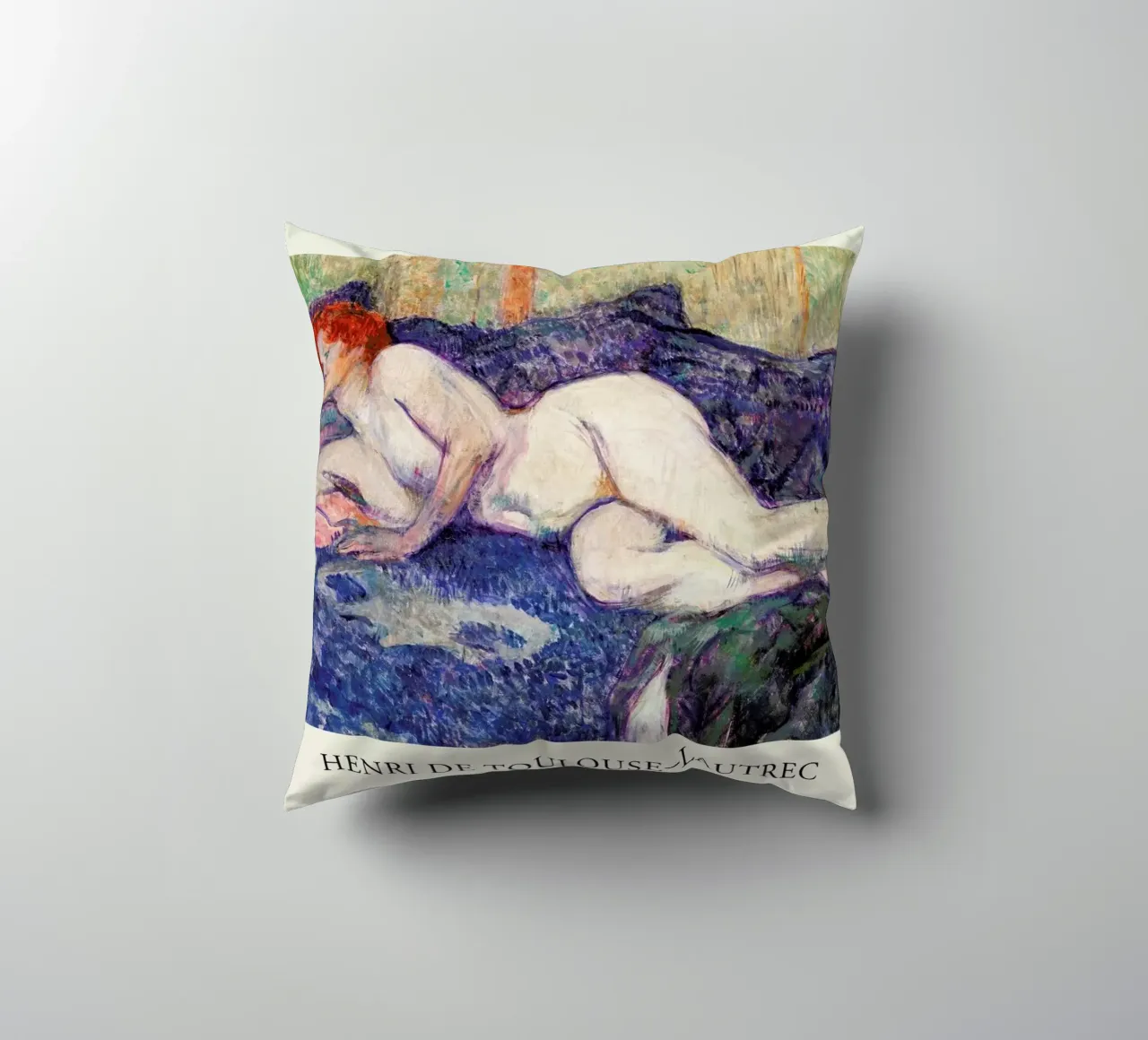 Toulouse-Lautrec - Nude Lying on a Couch cuscino da Vintage by JUNIQE