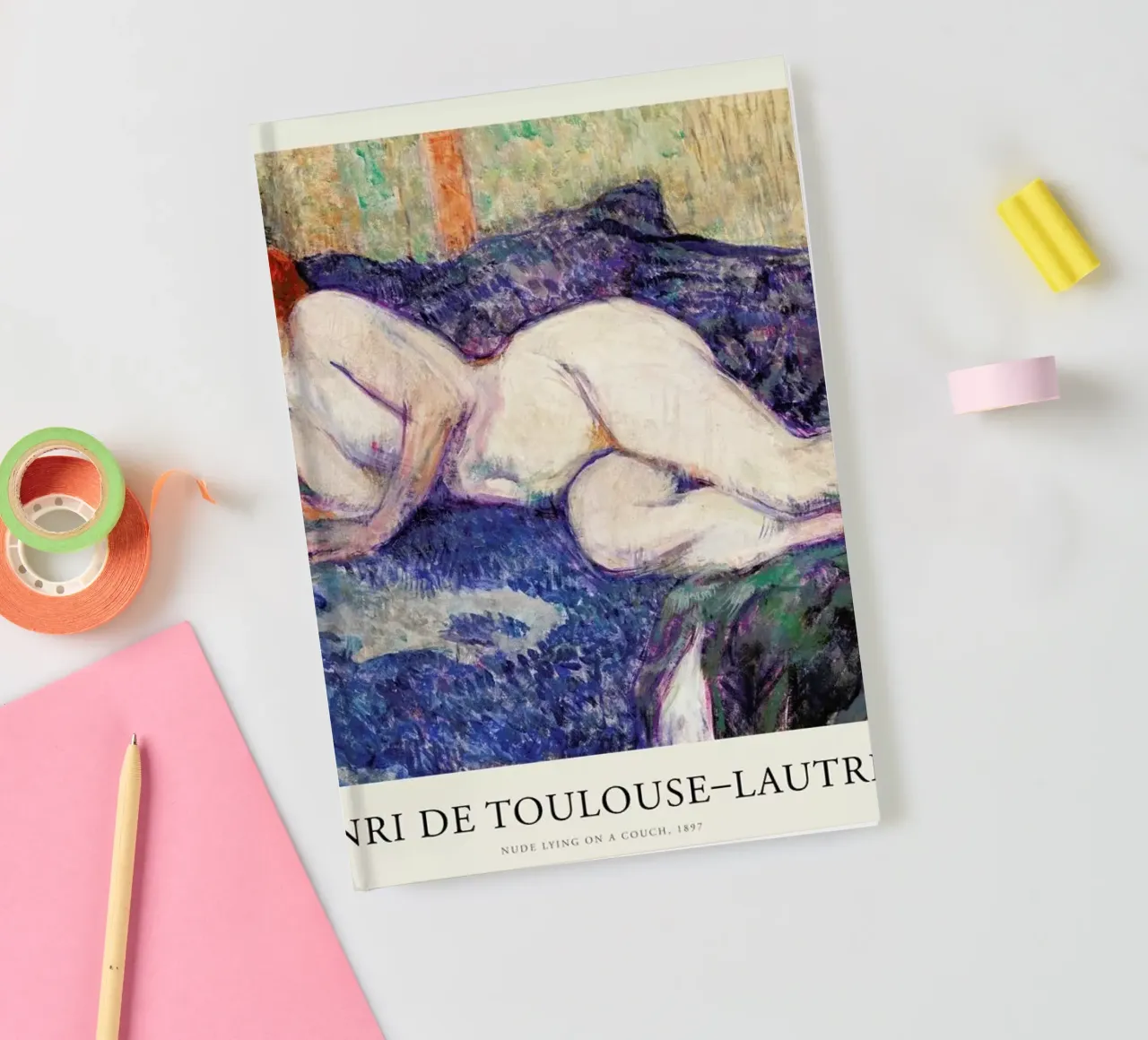 Toulouse-Lautrec - Nude Lying on a Couch notebook by Vintage by JUNIQE