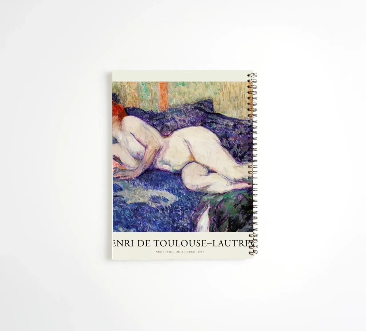 Toulouse-Lautrec - Nude Lying on a Couch spiral notebook by Vintage by JUNIQE
