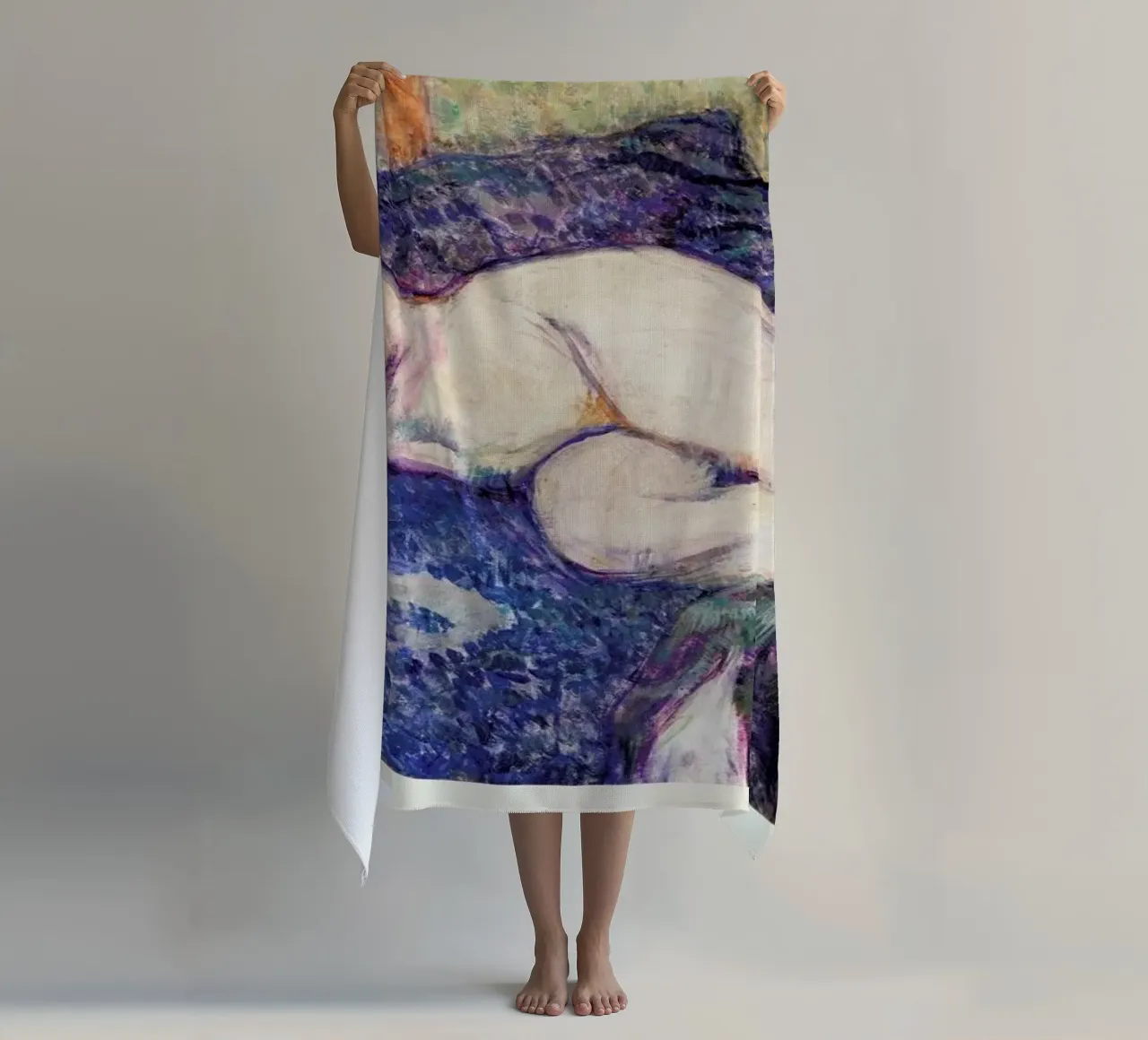 Toulouse-Lautrec - Nude Lying on a Couch telo mare da Vintage by JUNIQE