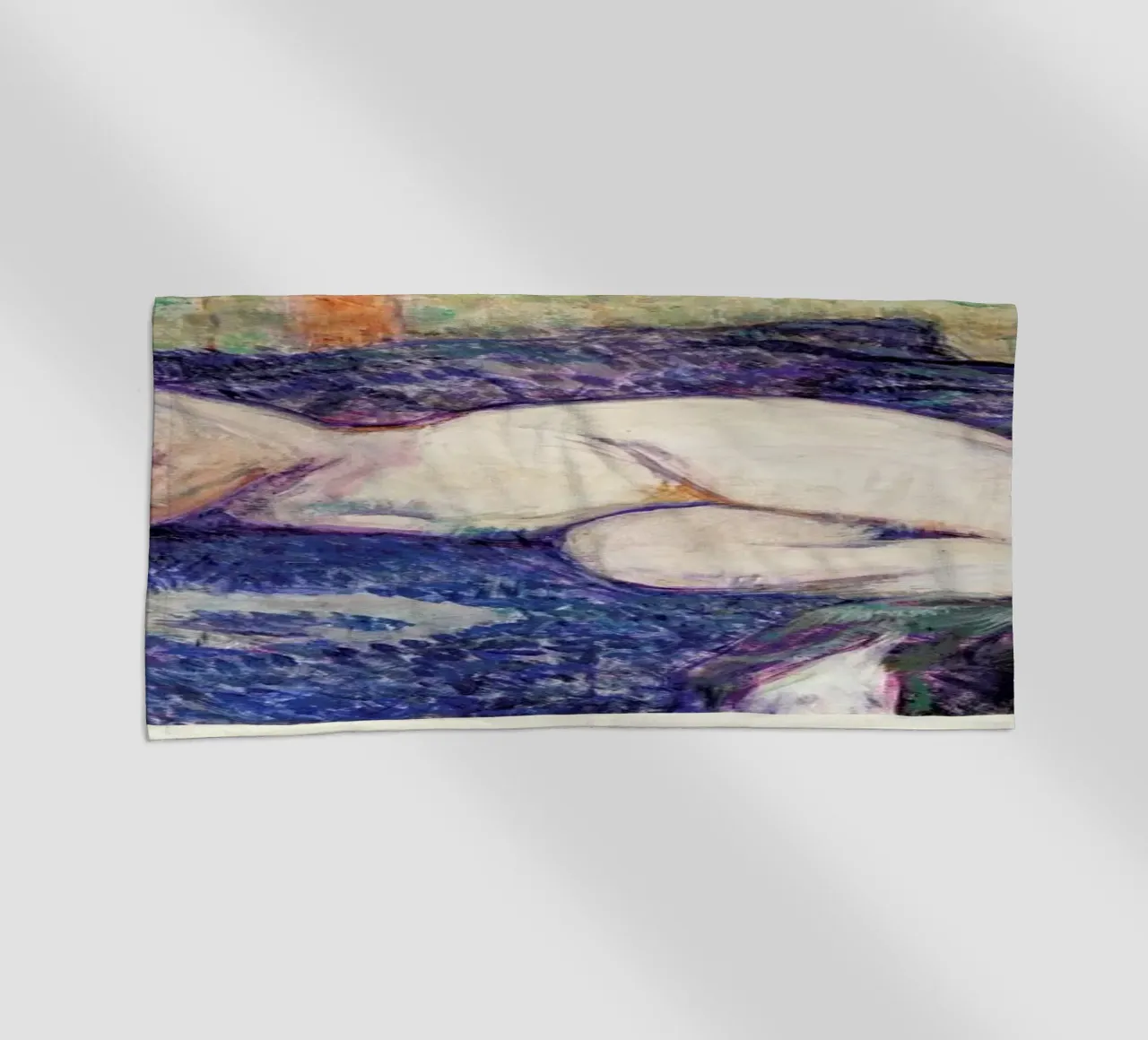 Toulouse-Lautrec - Nude Lying on a Couch telo mare da Vintage by JUNIQE