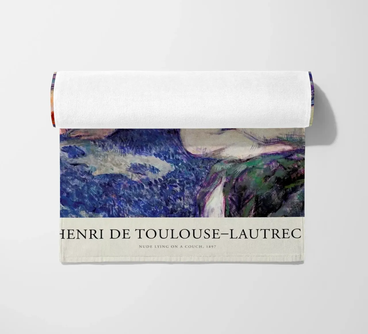Toulouse-Lautrec - Nude Lying on a Couch telo mare da Vintage by JUNIQE