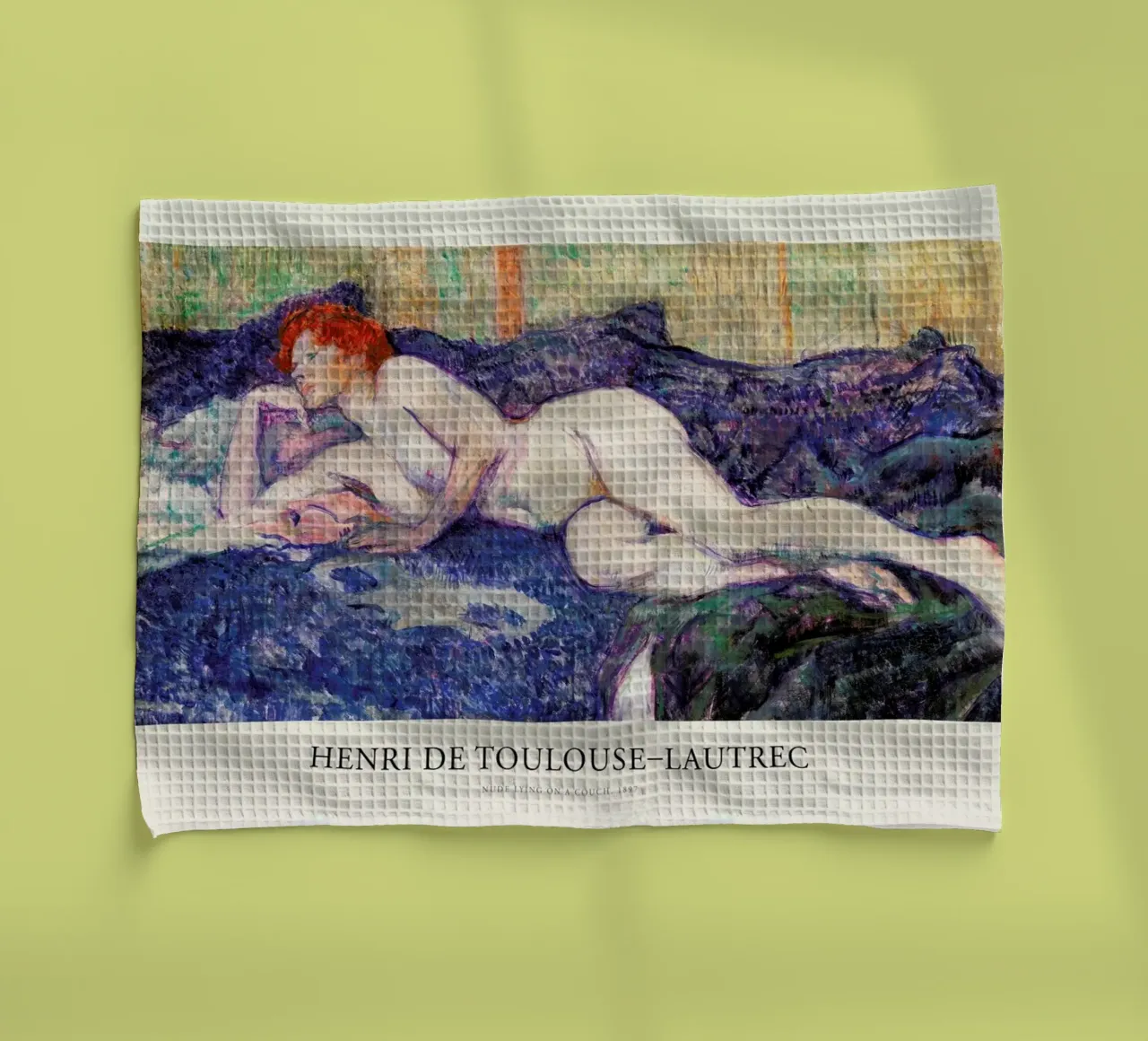 Toulouse-Lautrec - Nude Lying on a Couch canovaccio da cucina da Vintage by JUNIQE
