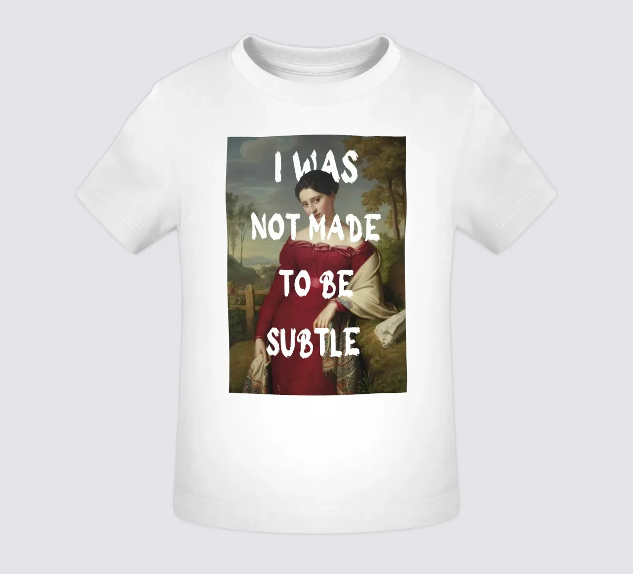 "Not Subtle" - Remix classico, empowerment, dichiarazione audace, T maglietta neonato da NorwesClub