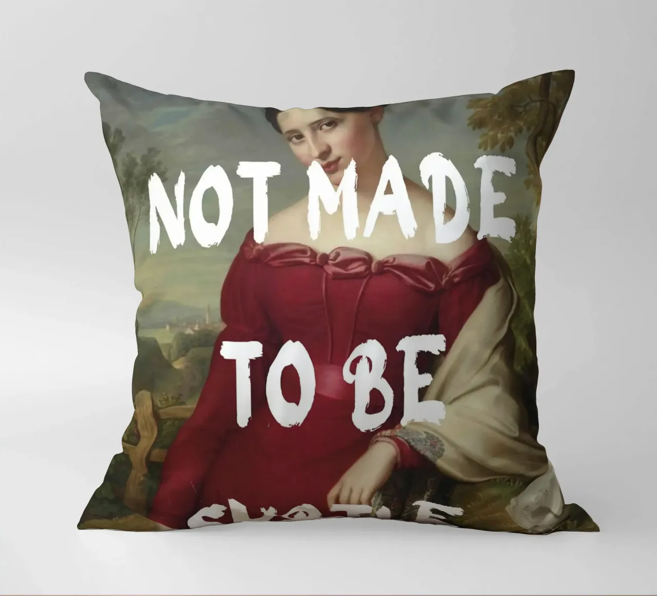 "Not Subtle" - Remix classico, empowerment, dichiarazione audace, T cuscino da NorwesClub