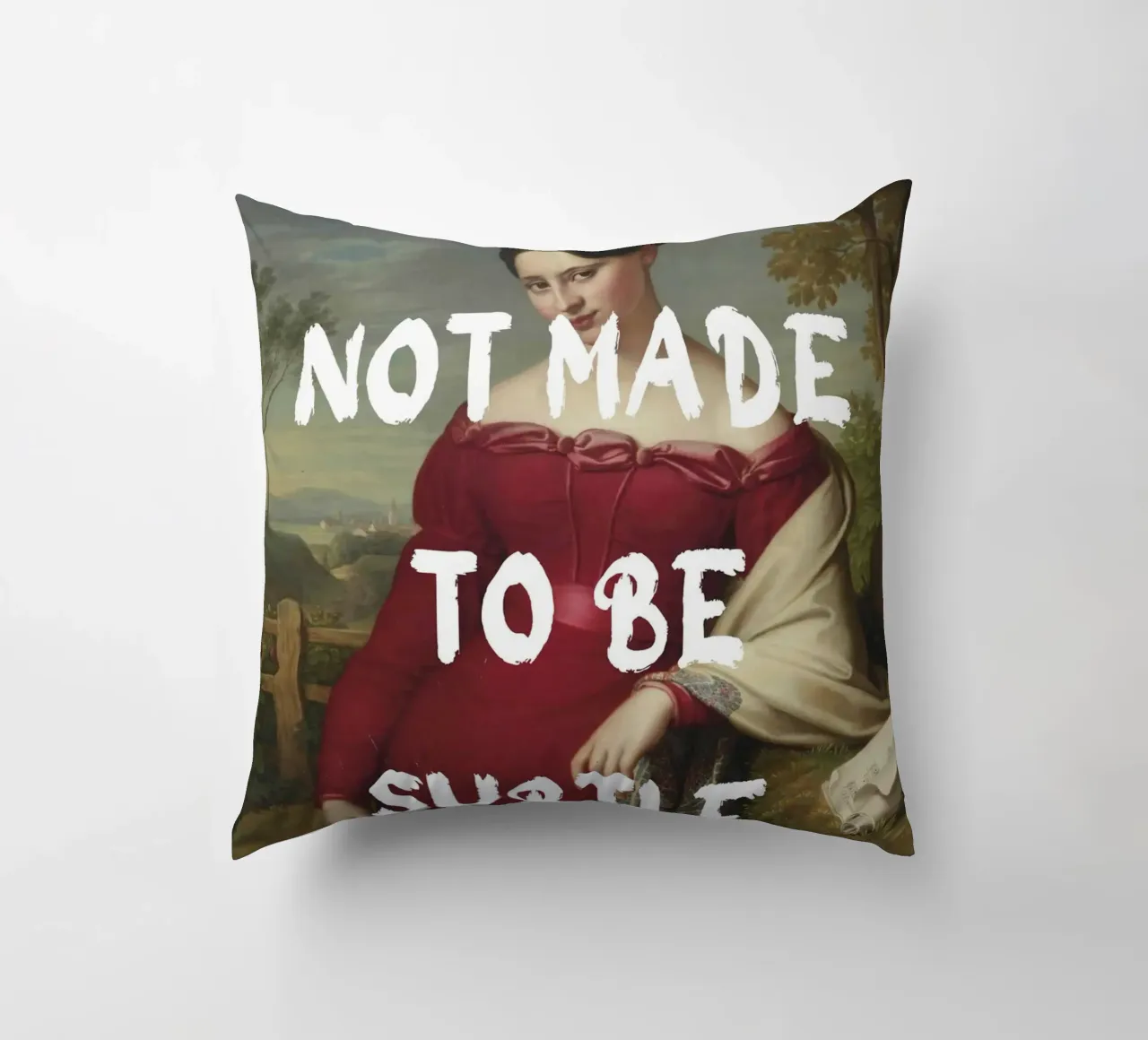 "Not Subtle" - Remix classico, empowerment, dichiarazione audace, T cuscino da NorwesClub