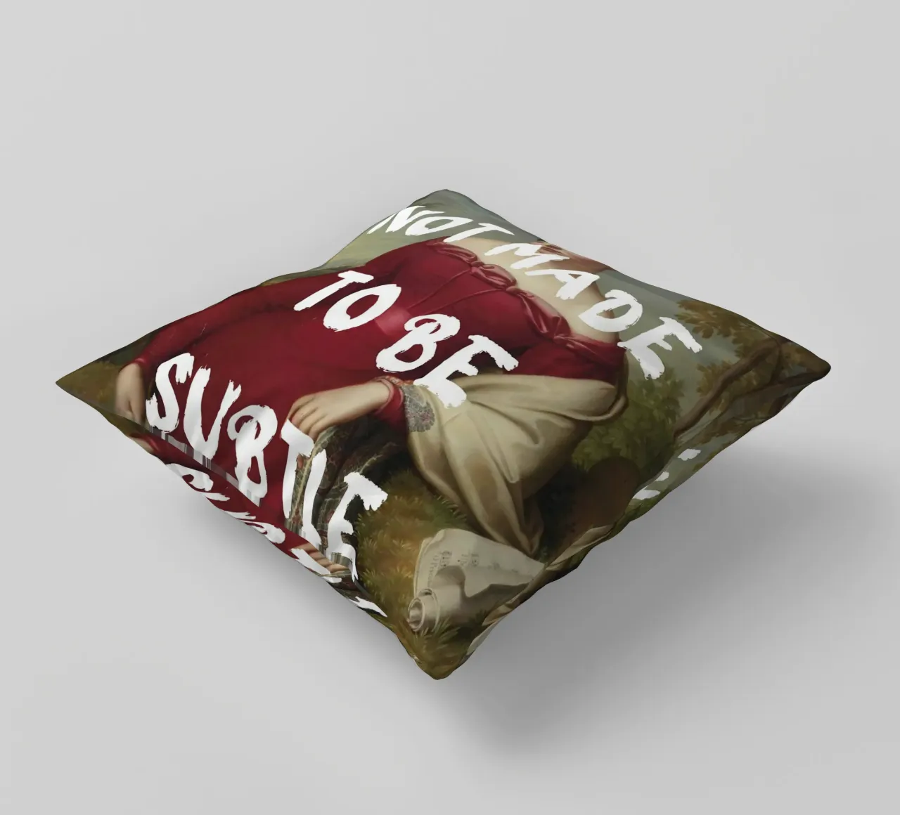 "Not Subtle" - Remix classico, empowerment, dichiarazione audace, T cuscino da NorwesClub