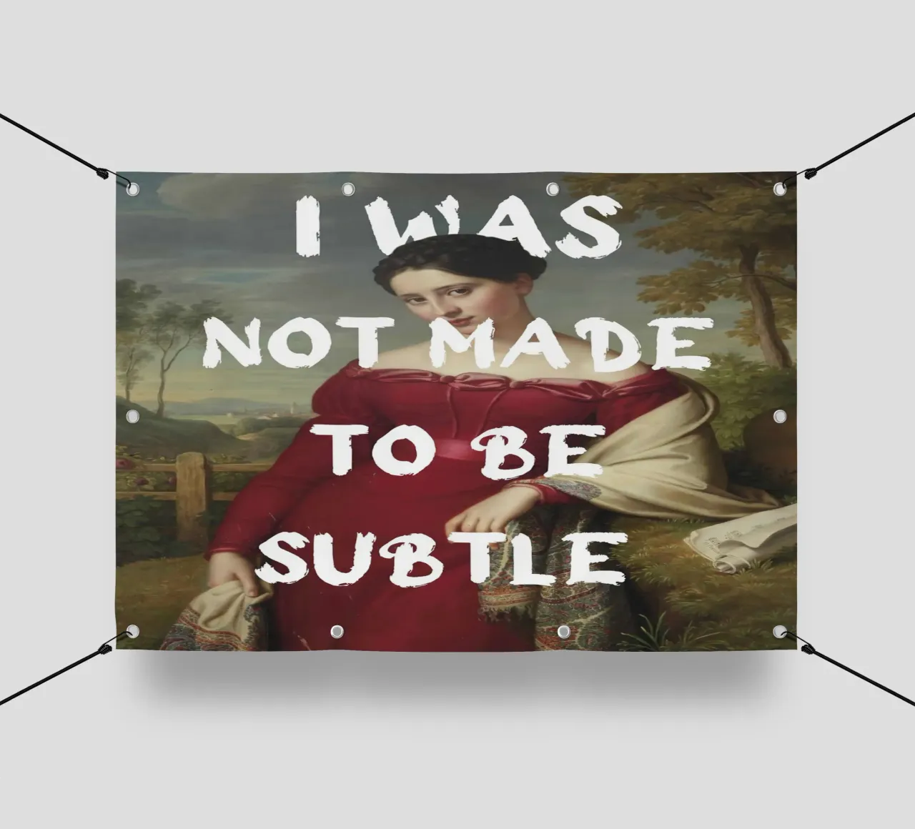 "Not Subtle" - Remix classico, empowerment, dichiarazione audace, T telo in pvc da NorwesClub