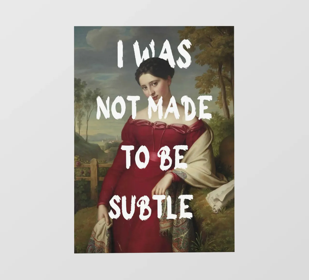 "Not Subtle" - Remix classico, empowerment, dichiarazione audace, T telo in pvc da NorwesClub