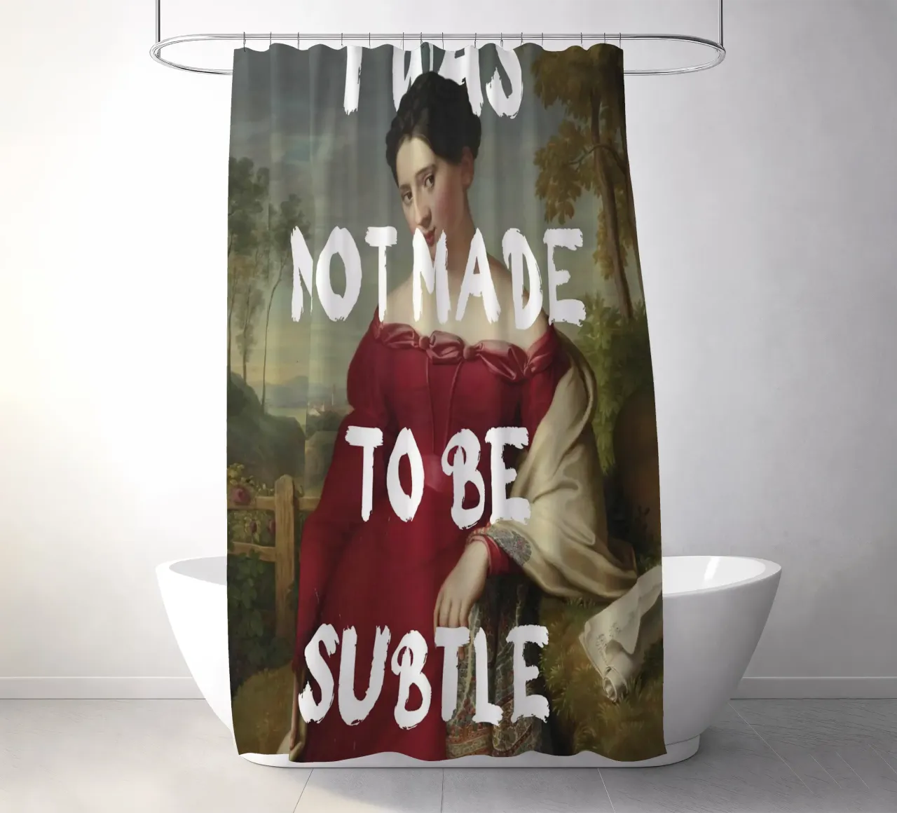 "Not Subtle" - Klassischer Remix, Empowerment, mutiges Statement, T Duschvorhang von NorwesClub